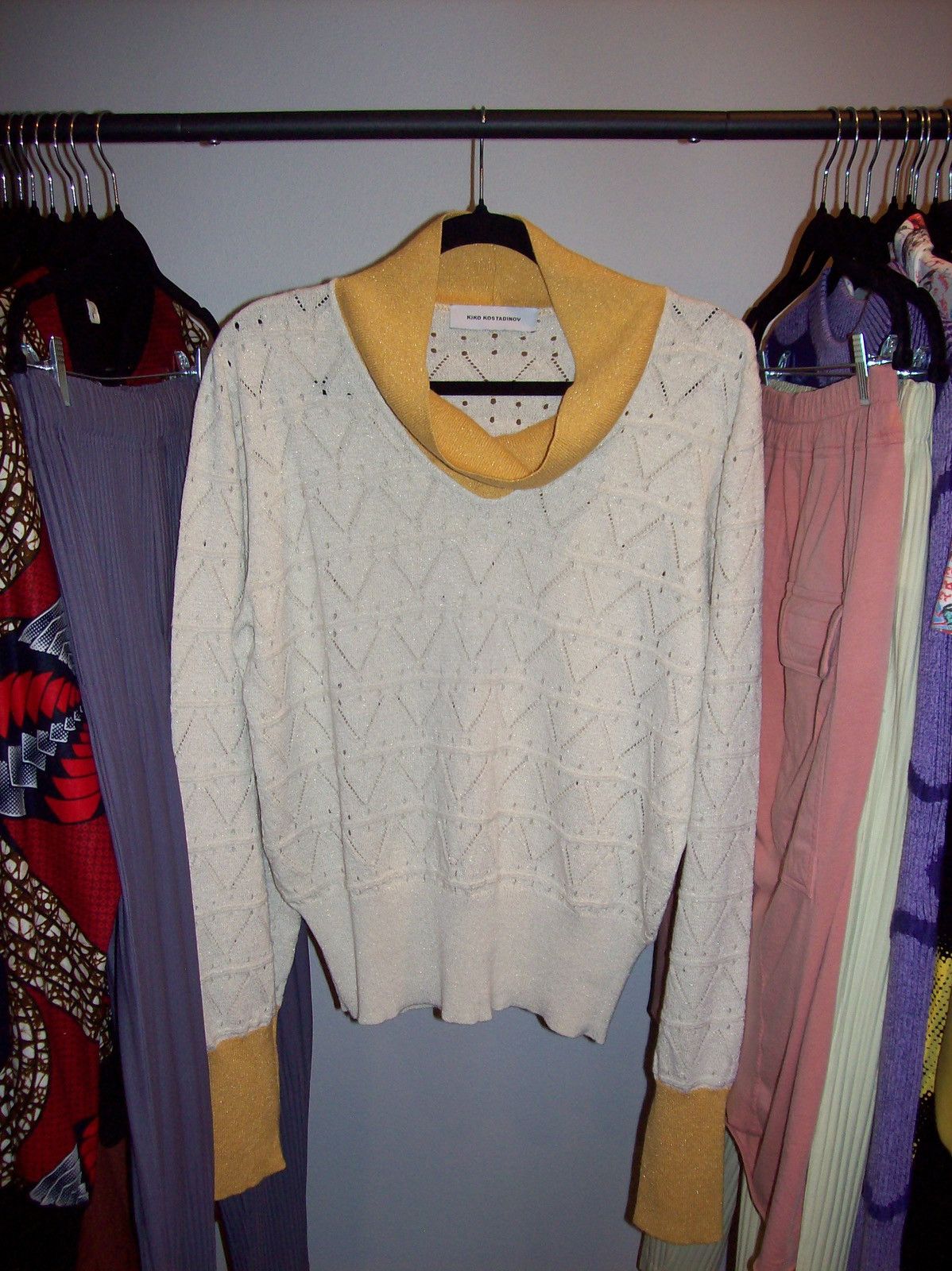 Kiko Kostadinov Kiko Kostadinov SS24 Beige & Yellow Brecht Turtleneck Size US M / EU 48-50 / 2 - 12 Thumbnail