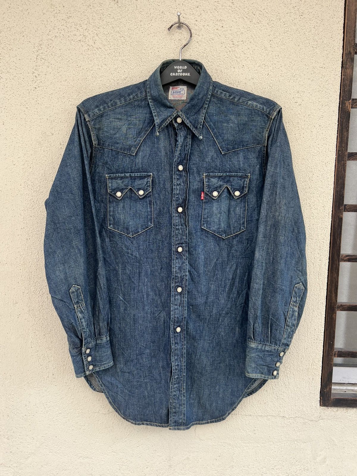 Levi's Vintage Clothing Vintage 1998 LVC Levi’s Big E Muddy Denim Western Shirt Size US M / EU 48-50 / 2 - 6 Thumbnail
