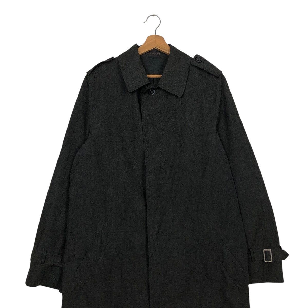 Japanese Brand 📌Vintage Long Jacket Rich Black Ships Japan Made Size US L / EU 52-54 / 3 - 5 Thumbnail