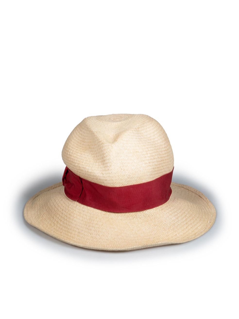 Borsalino Beige Straw Hat Size ONE SIZE - 1 Thumbnail