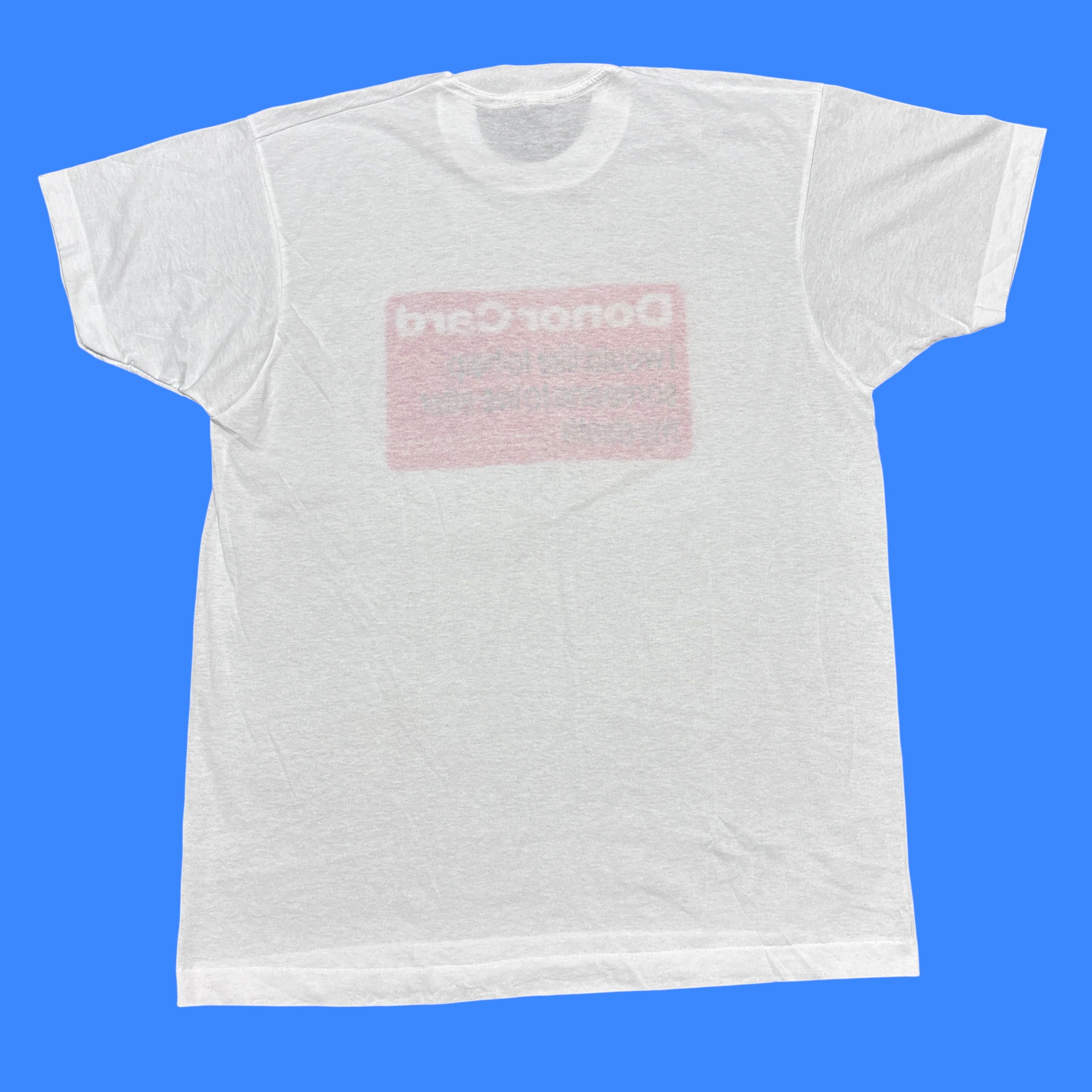 Vintage Vintage 80s T Shirt Single Stitch Screen Stars Blood Donor Size US L / EU 52-54 / 3 - 9 Thumbnail