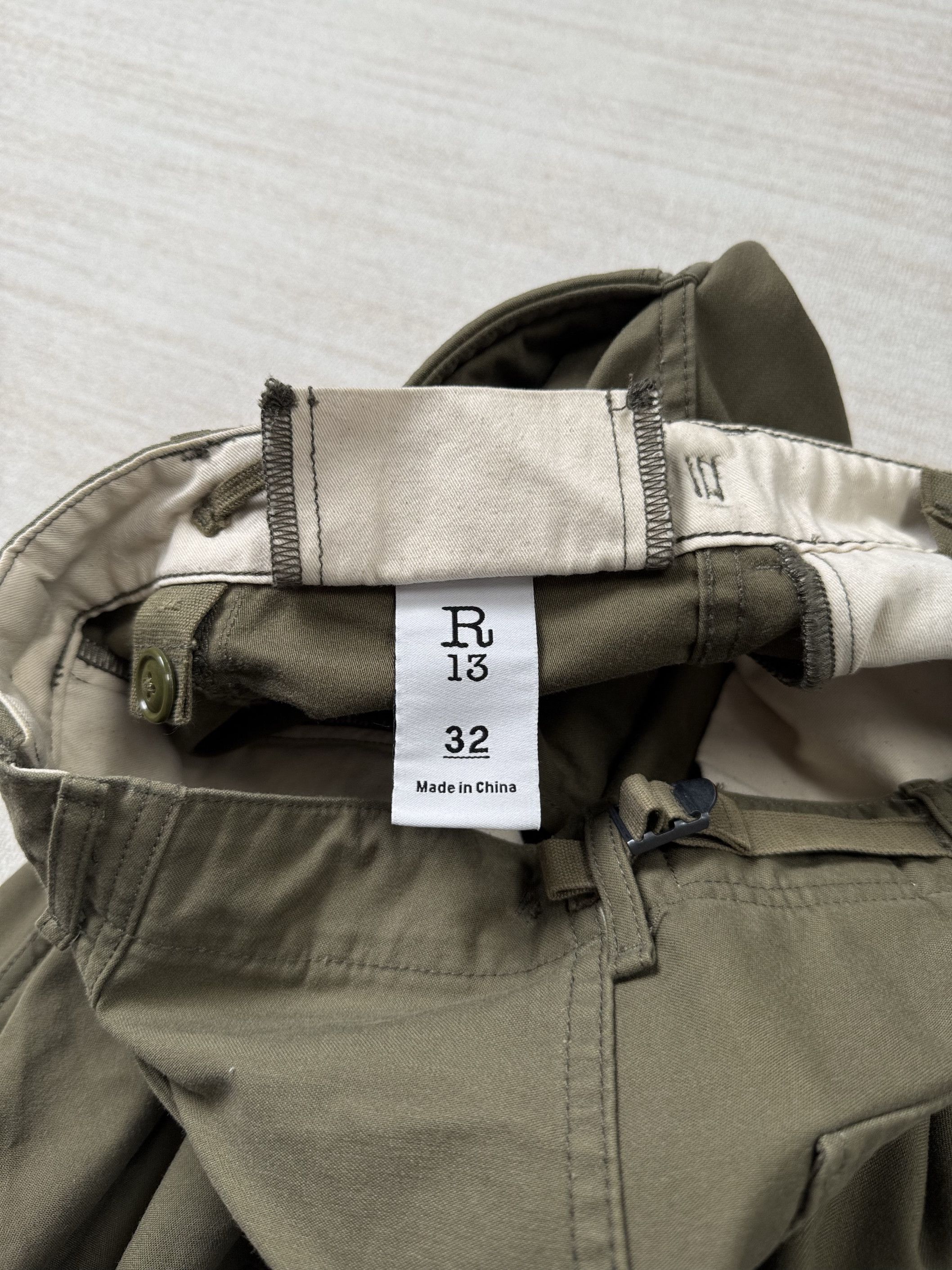 R13 UNWORN* R13 MARK MILITARY CARGO PANTS Vintage Olive Size US 32 / EU 48 - 9 Thumbnail