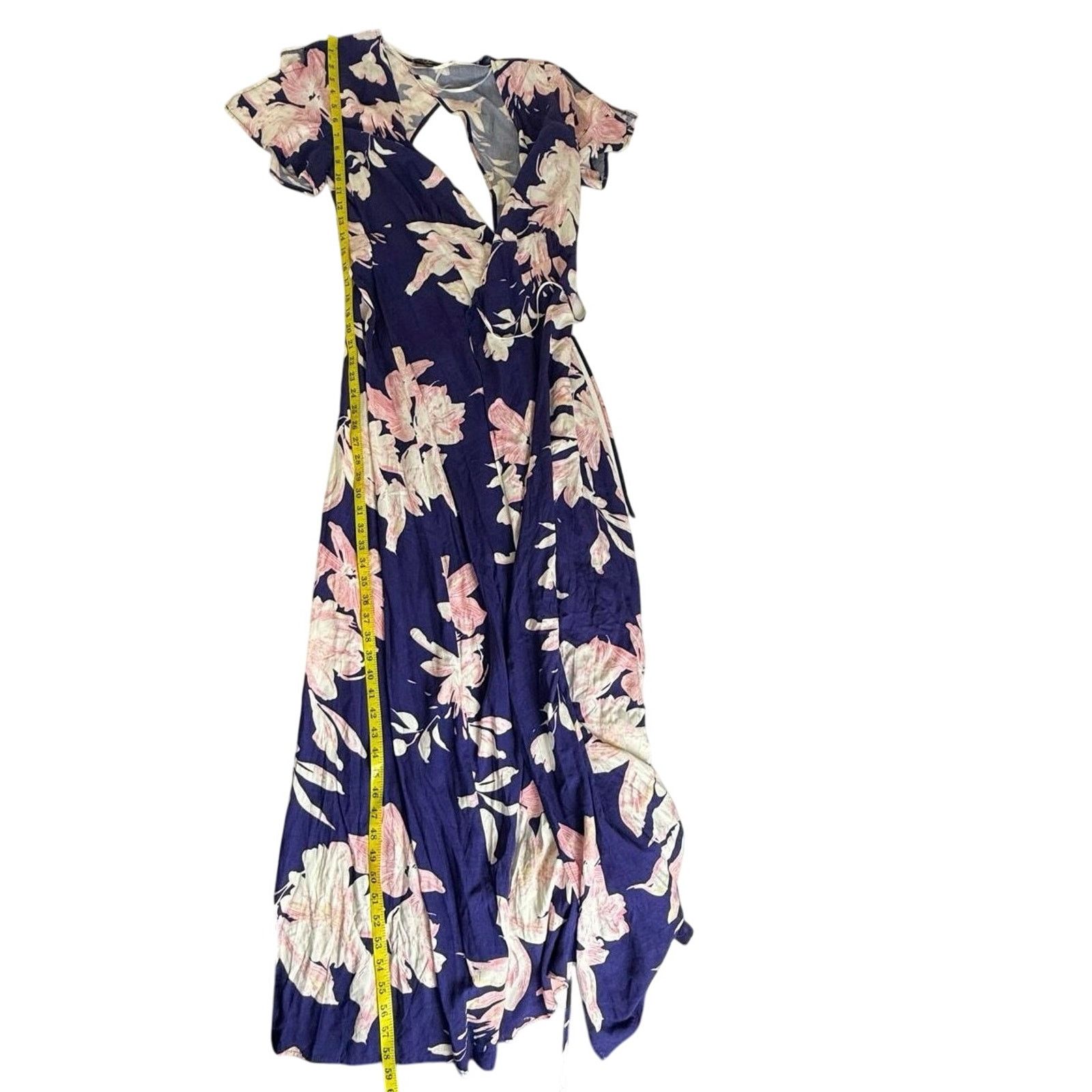 Other Lulus Azalea Regalia Navy Blue Floral Maxi Dress - Size S Size S / US 4 / IT 40 - 8 Thumbnail