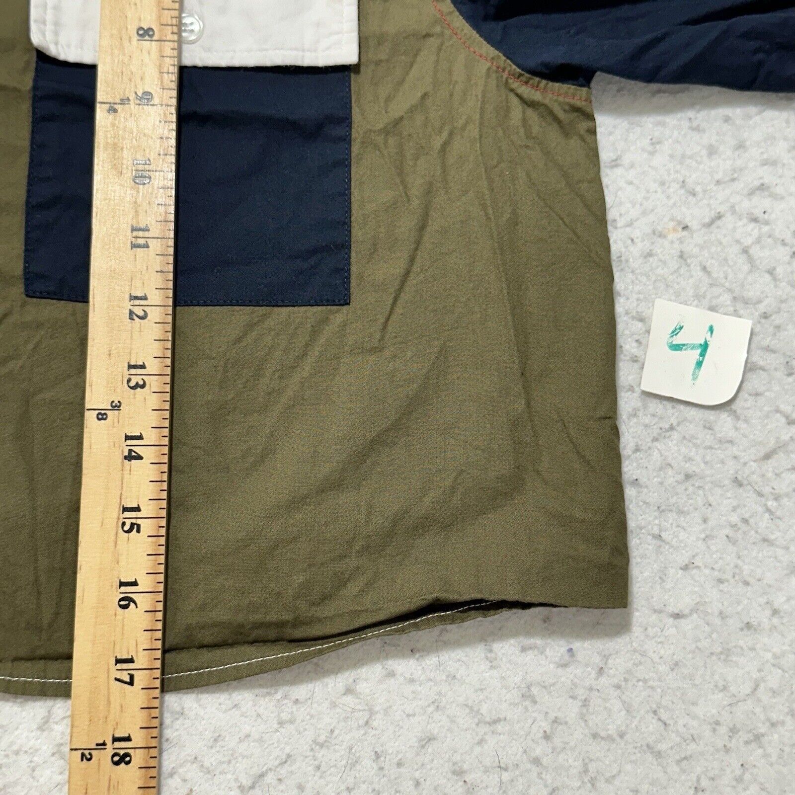 Other Fashion Nova Large Cropped Button Down Shirt Colorblock Size L / US 10 / IT 46 - 9 Thumbnail