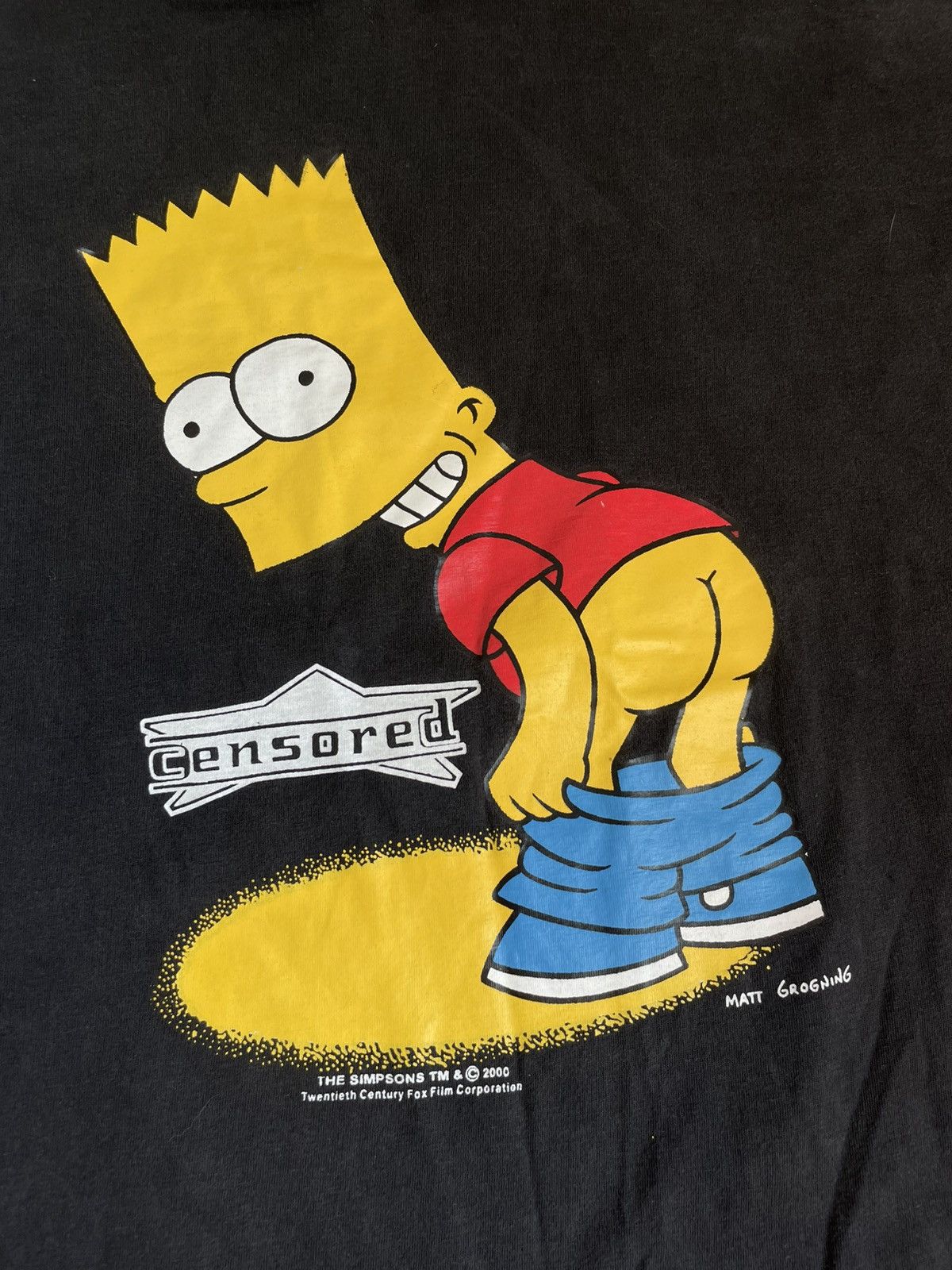 Star Wars × The Simpsons Rare Official 2000 The Simpsons Bart Ass Censored Tee Y2k Size US L / EU 52-54 / 3 - 4 Thumbnail