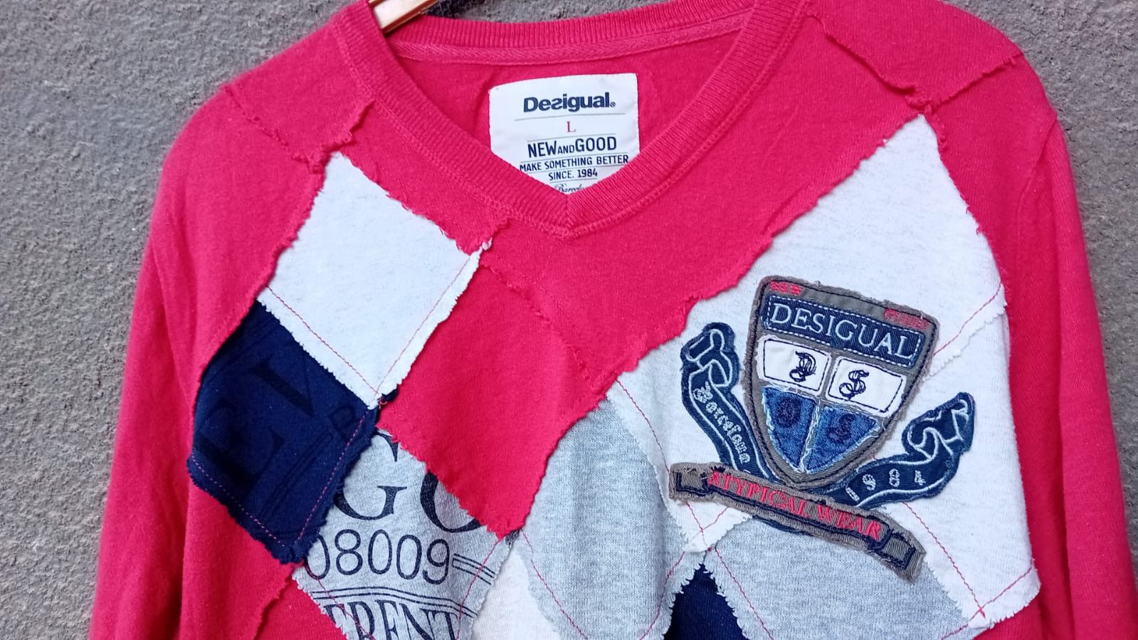 Desigual Desigual Barcelona V-neck Sweater 21J1110 sz L Size US L / EU 52-54 / 3 - 10 Thumbnail