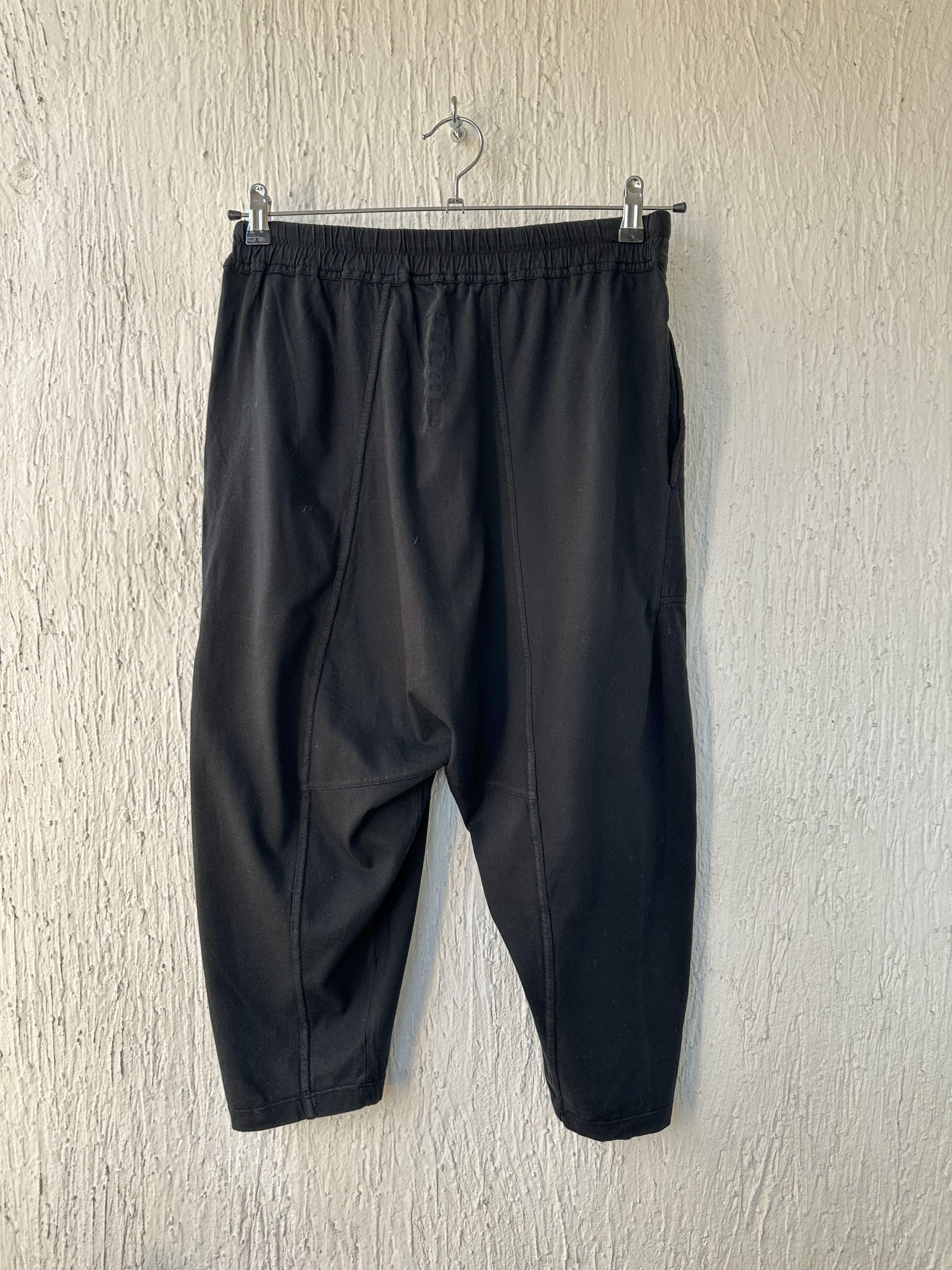 Rick Owens cropped cotton jersey jogging pant Size US 30 / EU 46 - 2 Thumbnail