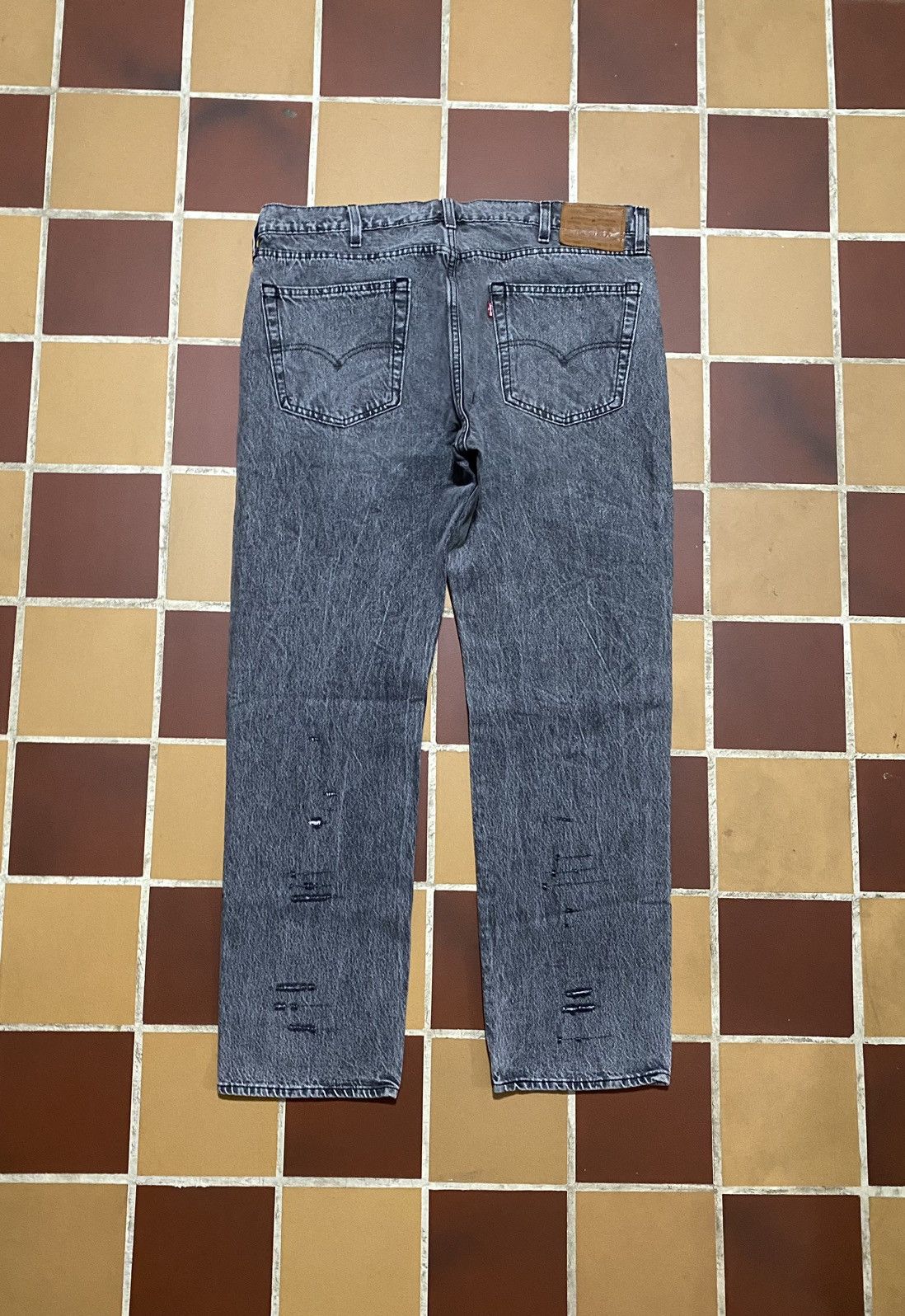Levi's Vintage Levis 502 destressed designer black denim Size US 38 / EU 54 - 5 Thumbnail
