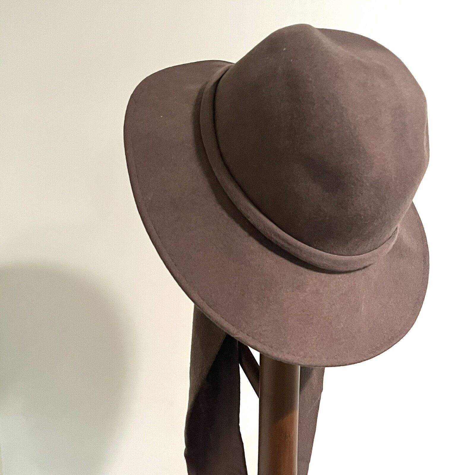 Other Geo W Bollman Co Doeskin Felt Wool Womens Hat Attached Scarf Size ONE SIZE - 8 Thumbnail