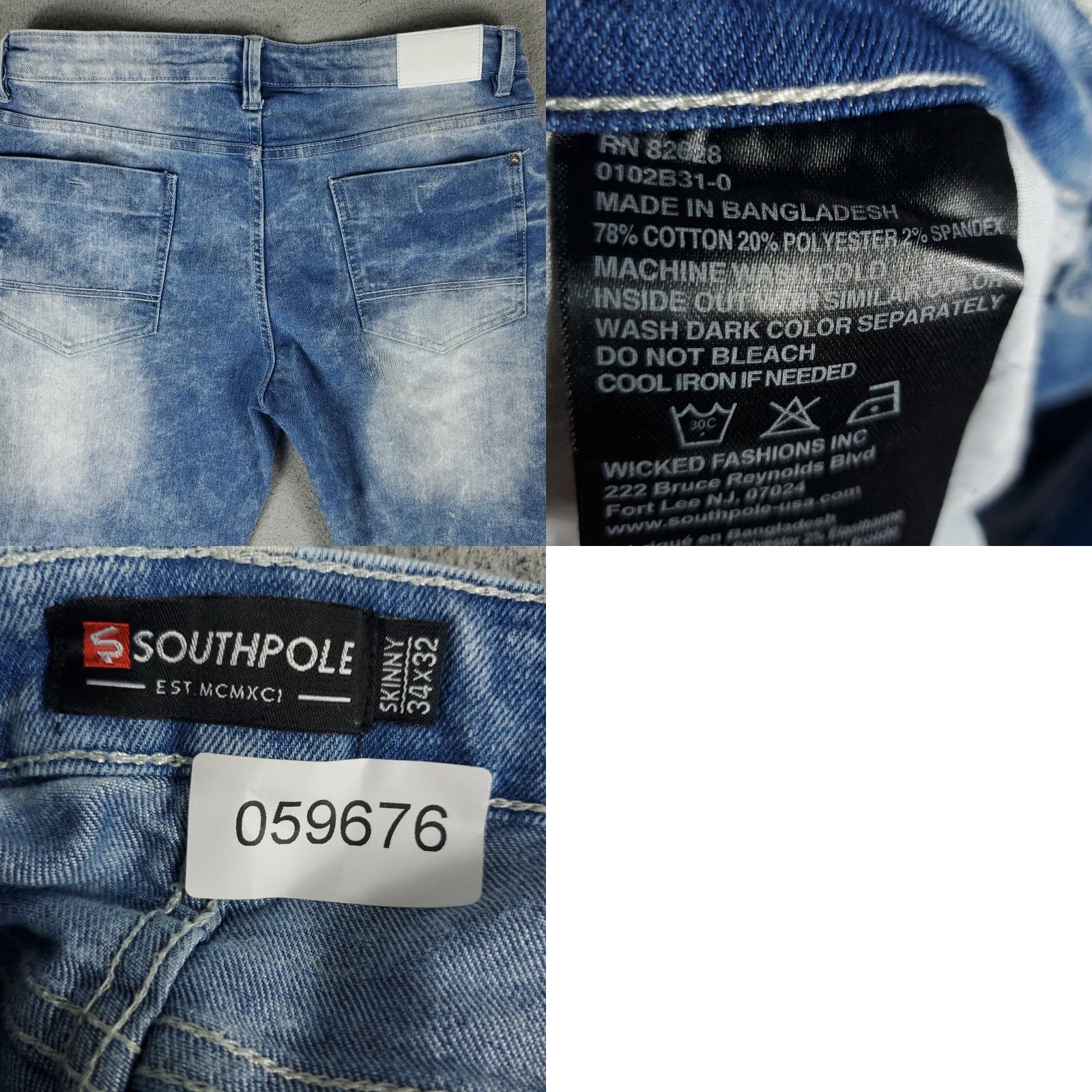 Southpole VINTAGE Southpole Mens Jeans Size 34x32 Straight Fit Denim Pants Blue Cotton 90s Men's Size US 34 / EU 50 - 8 Thumbnail