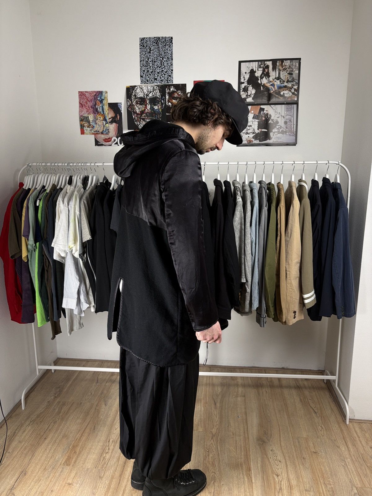 Comme des Garcons Comme des Garcons AW2019 Homme Hooded Long Coat Black Size US M / EU 48-50 / 2 - 2 Thumbnail