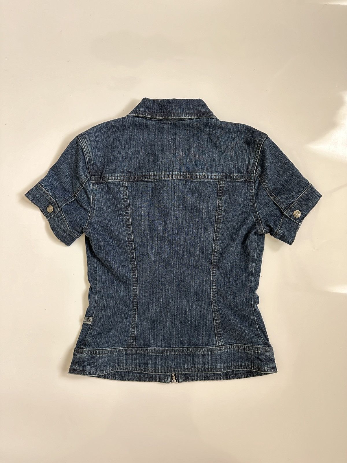 Japanese Brand Vintage Tripp Nyc Zipped-up Denim Jacket Top Size S / US 4 / IT 40 - 3 Thumbnail