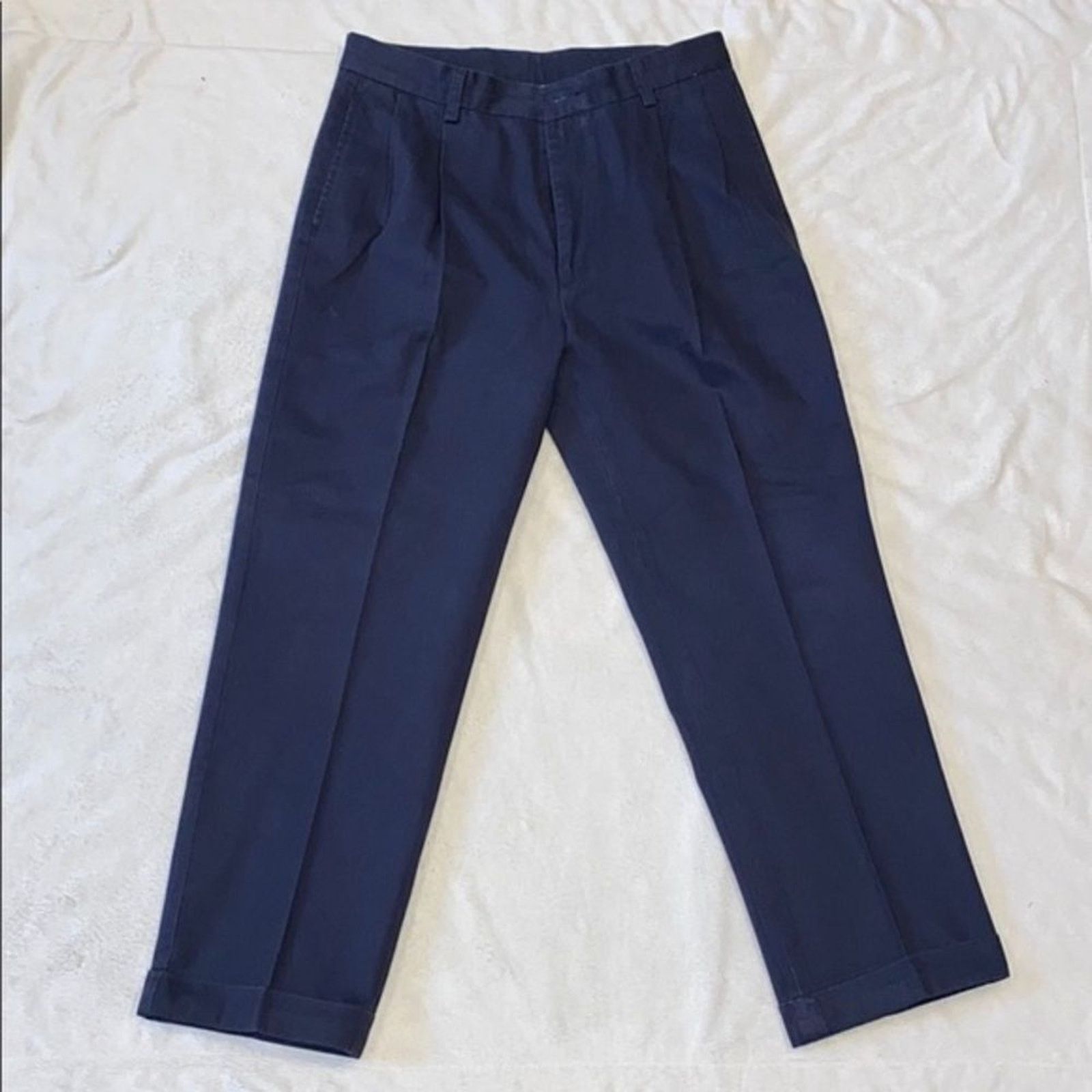 Nautica Nautica Navy Blue Chinos Trouser | Sz 34W x 30L Size US 34 / EU 50 - 2 Thumbnail