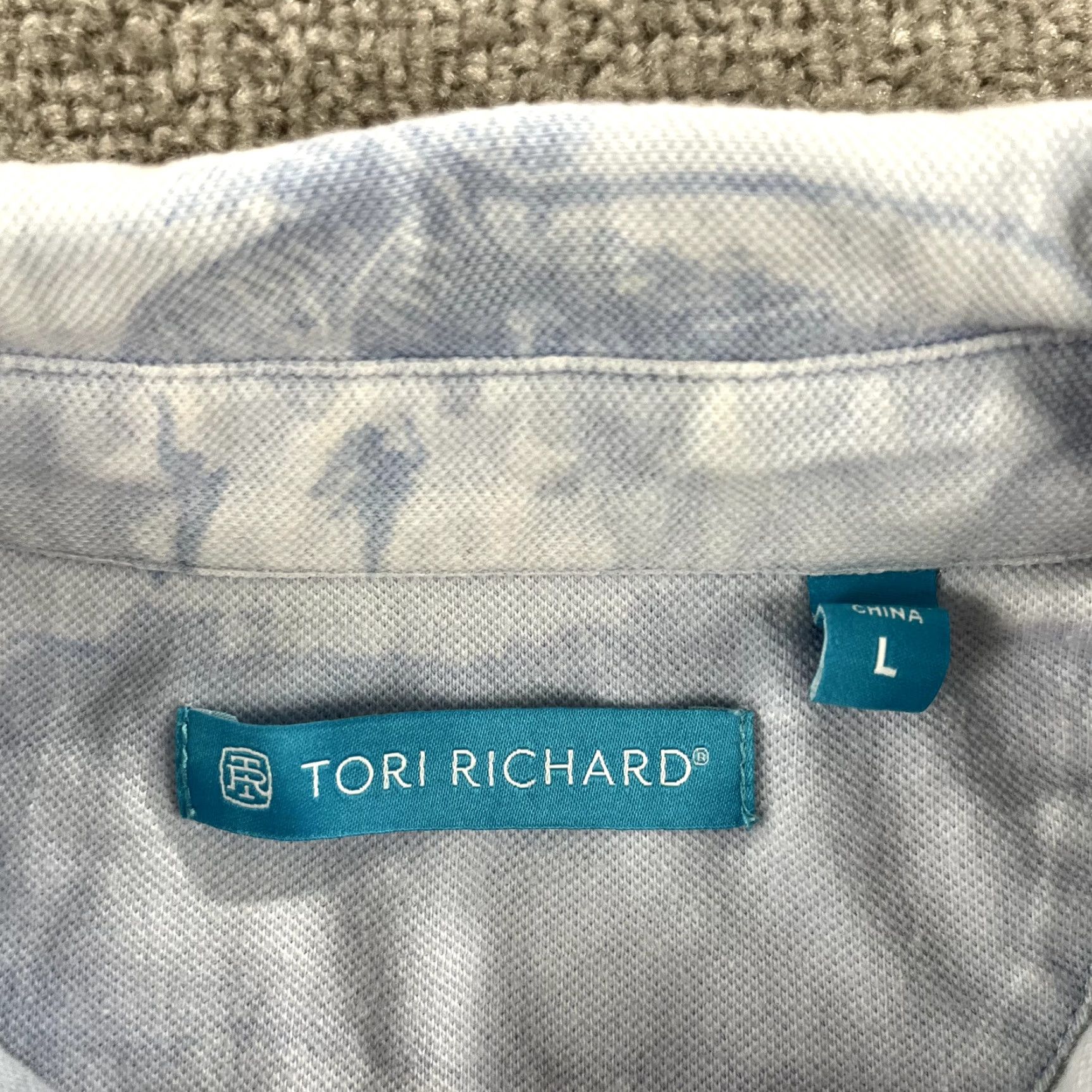 Tori Richard TORI RICHARD Polo Shirt Mens Large Blue Palm Tree Floral Hawaiian Short Sleeve Shirts Polo, Blue, Floral, Hawaiian, Men's Large, Short Sleeve Size US L / EU 52-54 / 3 - 2 Thumbnail