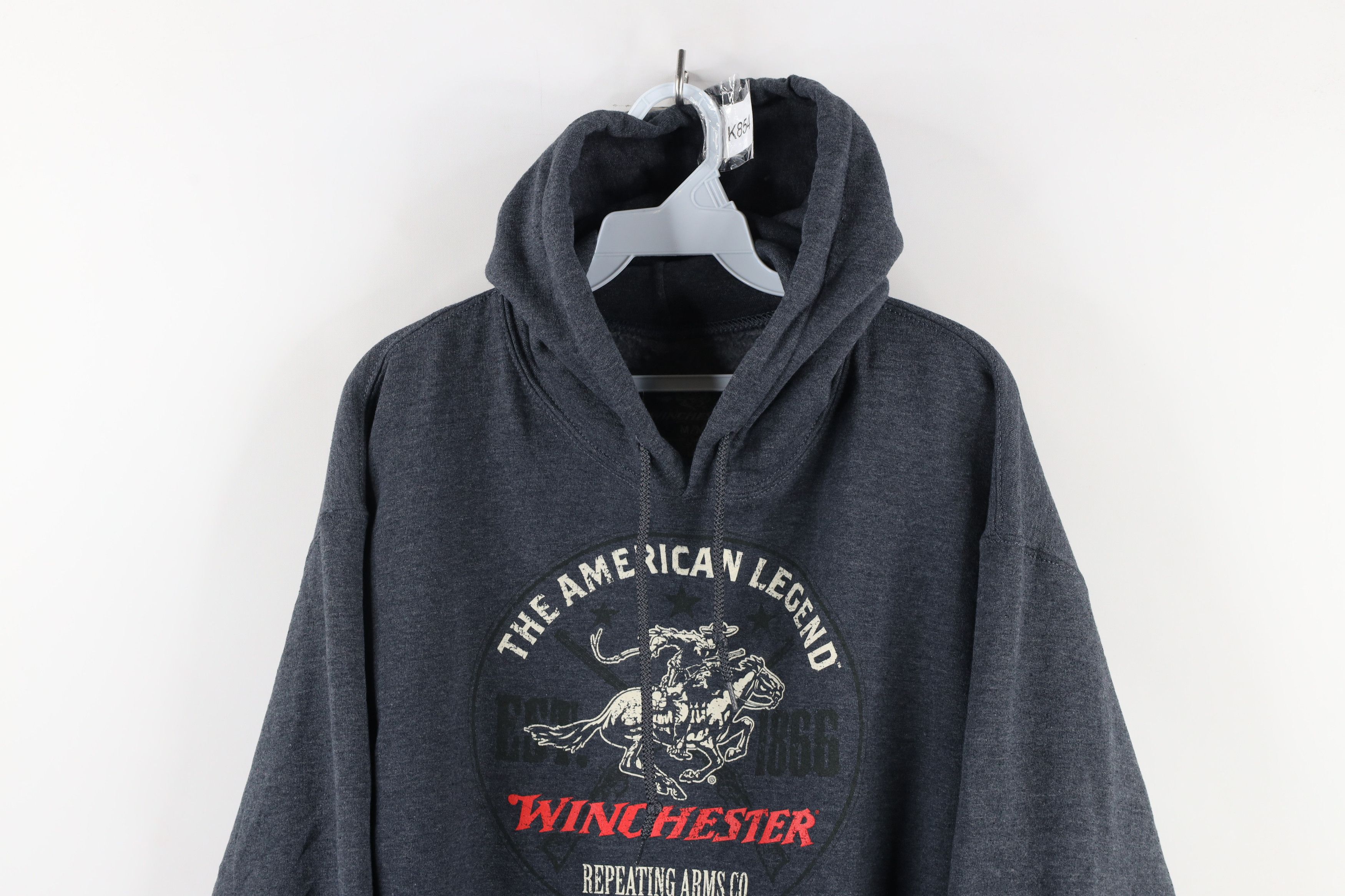 Vintage × Winchester Vintage Winchester Out Guns Hoodie Sweatshirt Heather Gray Size US M / EU 48-50 / 2 - 2 Thumbnail