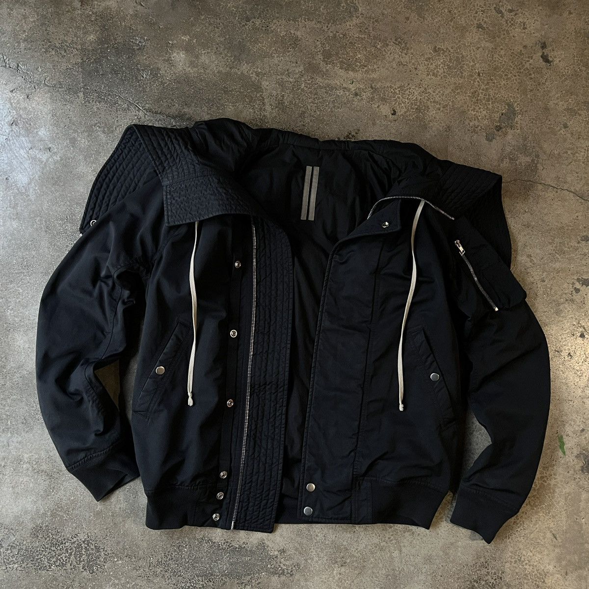 Rick Owens Drkshdw Rick Owens DRKSHDW Hooded Flight Bomber Jacket Size US M / EU 48-50 / 2 - 12 Thumbnail