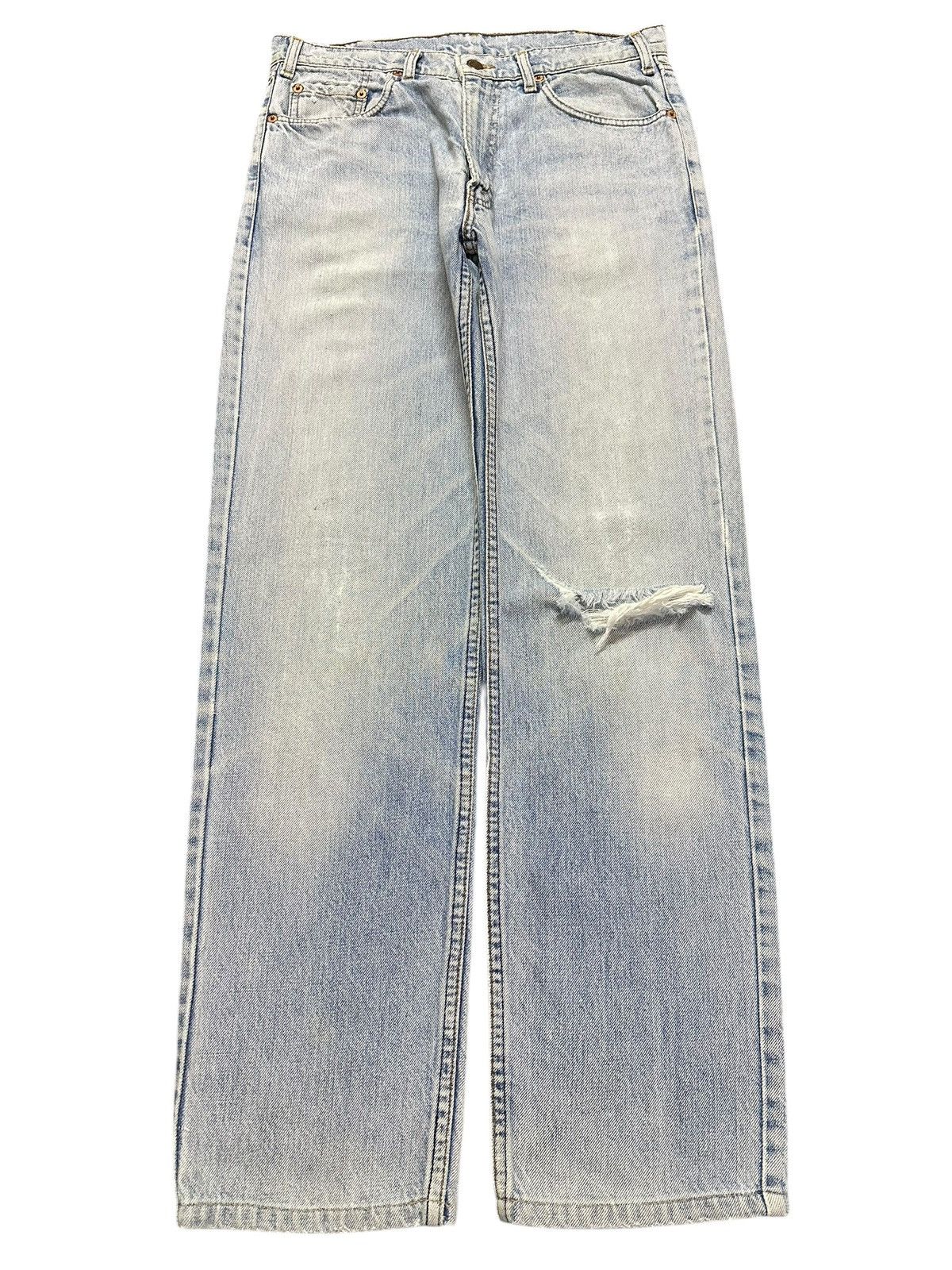 Levi's Vintage 90s Levis 503 Light Blue Faded Wash Distress Jeans Size US 31 - 1 Thumbnail