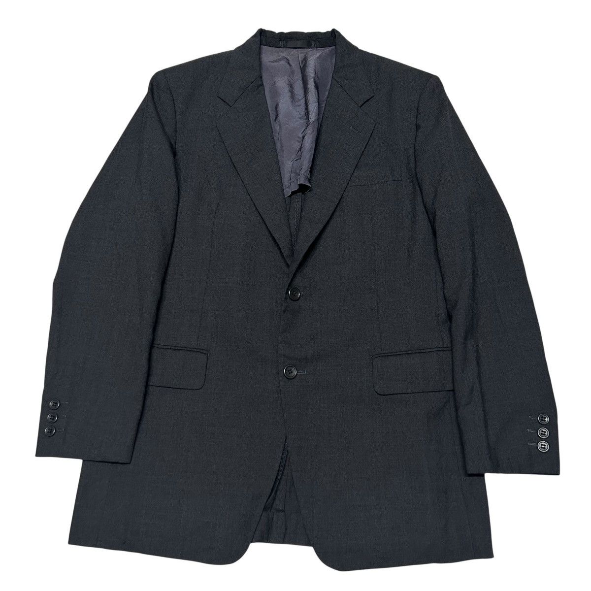 Issey Miyake 522 80s ISSEY MIYAKE vintage suit set up archive gray wool Size 42R - 2 Thumbnail