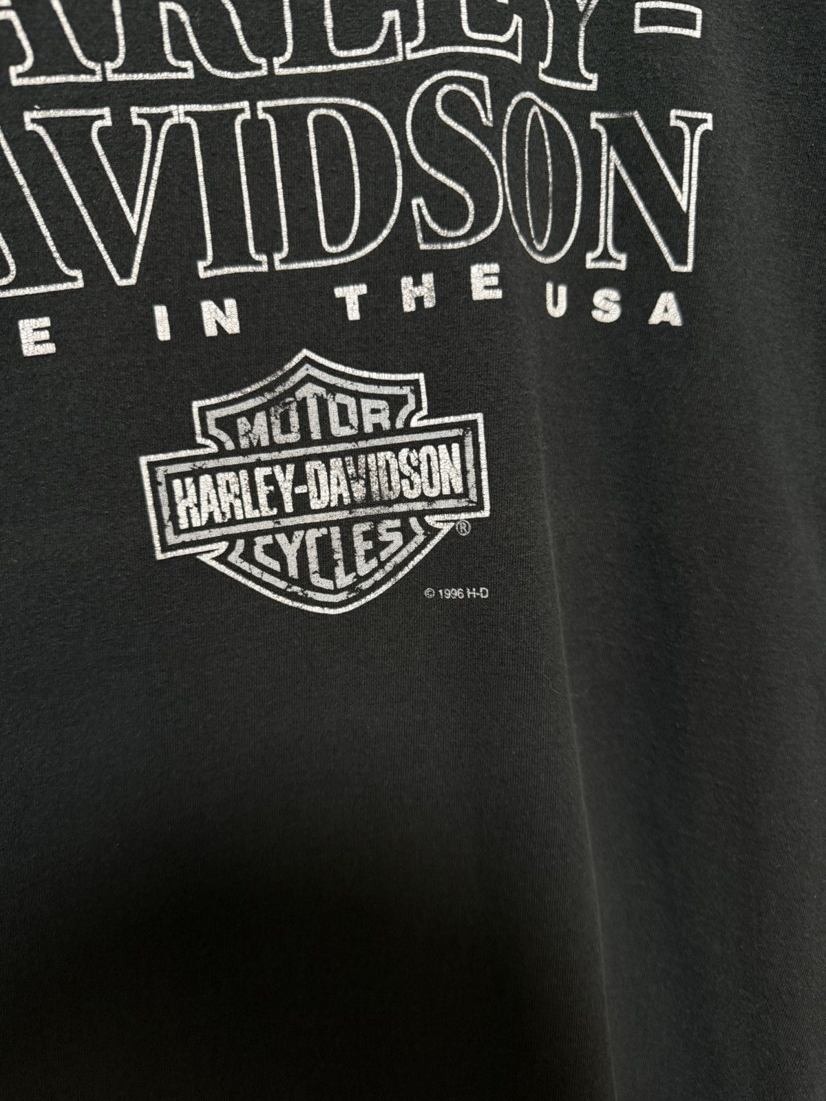 Harley Davidson × Vintage Vintage 1996 Harley Davidson Made In USA Retro Biker T-Shirt Size US XL / EU 56 / 4 - 4 Thumbnail