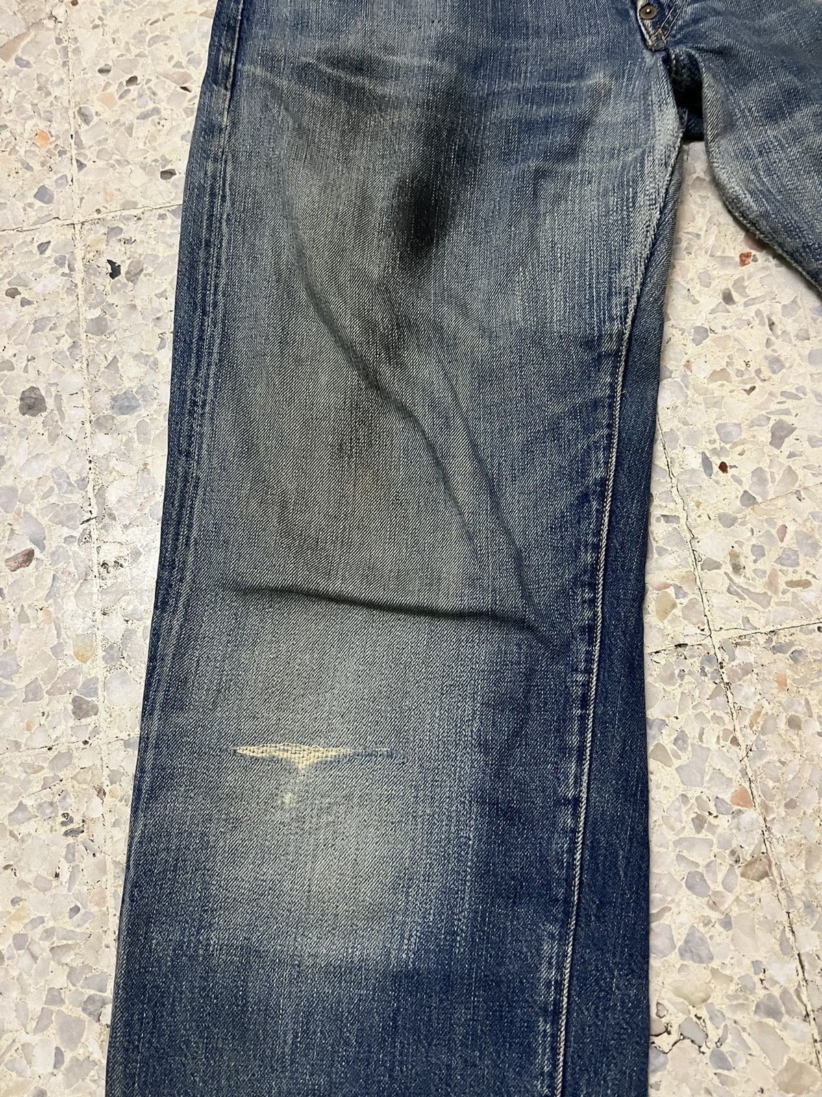 Levi's Vintage Clothing Distress Levi’s 501xx selvedge denim Size US 31 - 3 Thumbnail