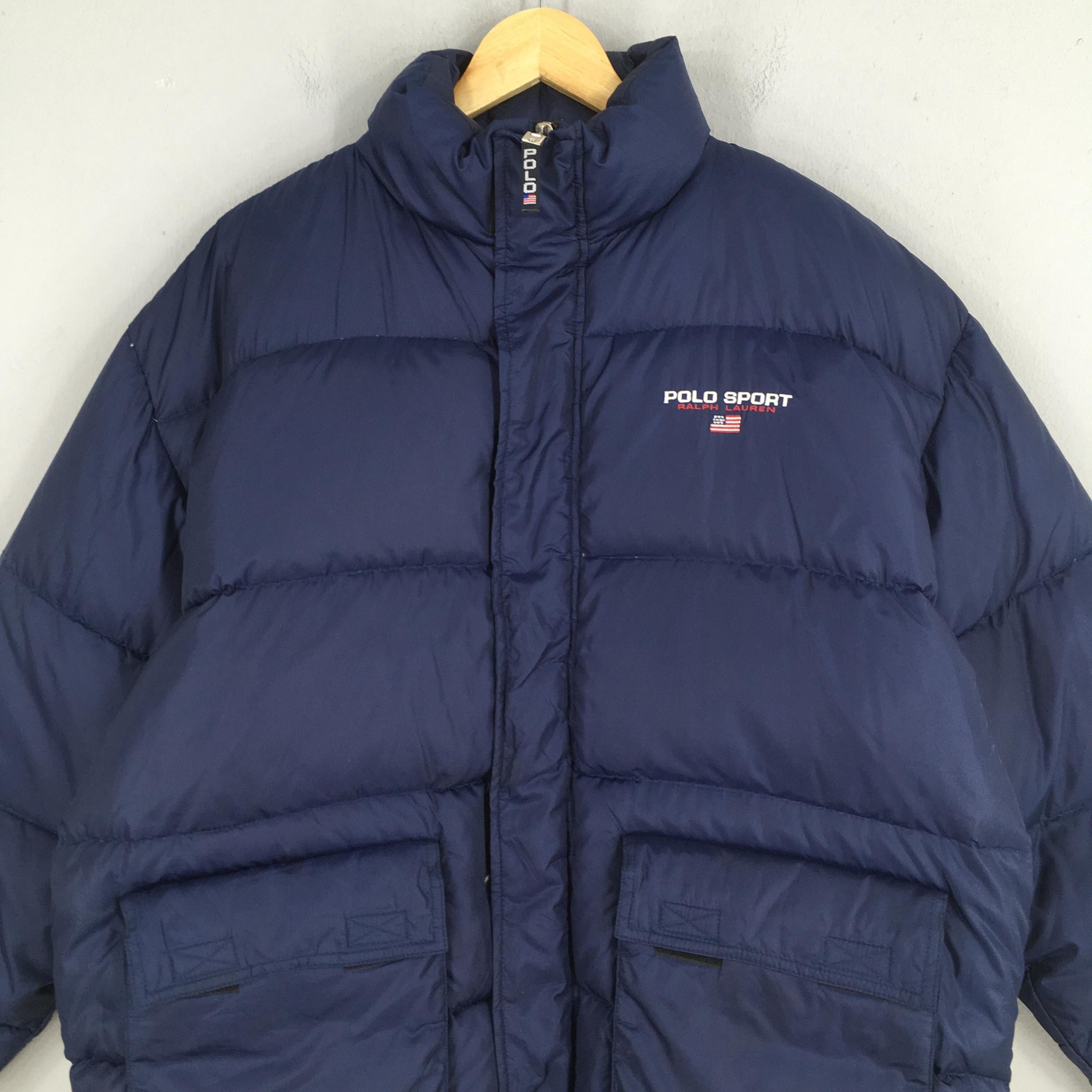 Vintage 90's Polo Sport Puffer Bomber Jacket Medium