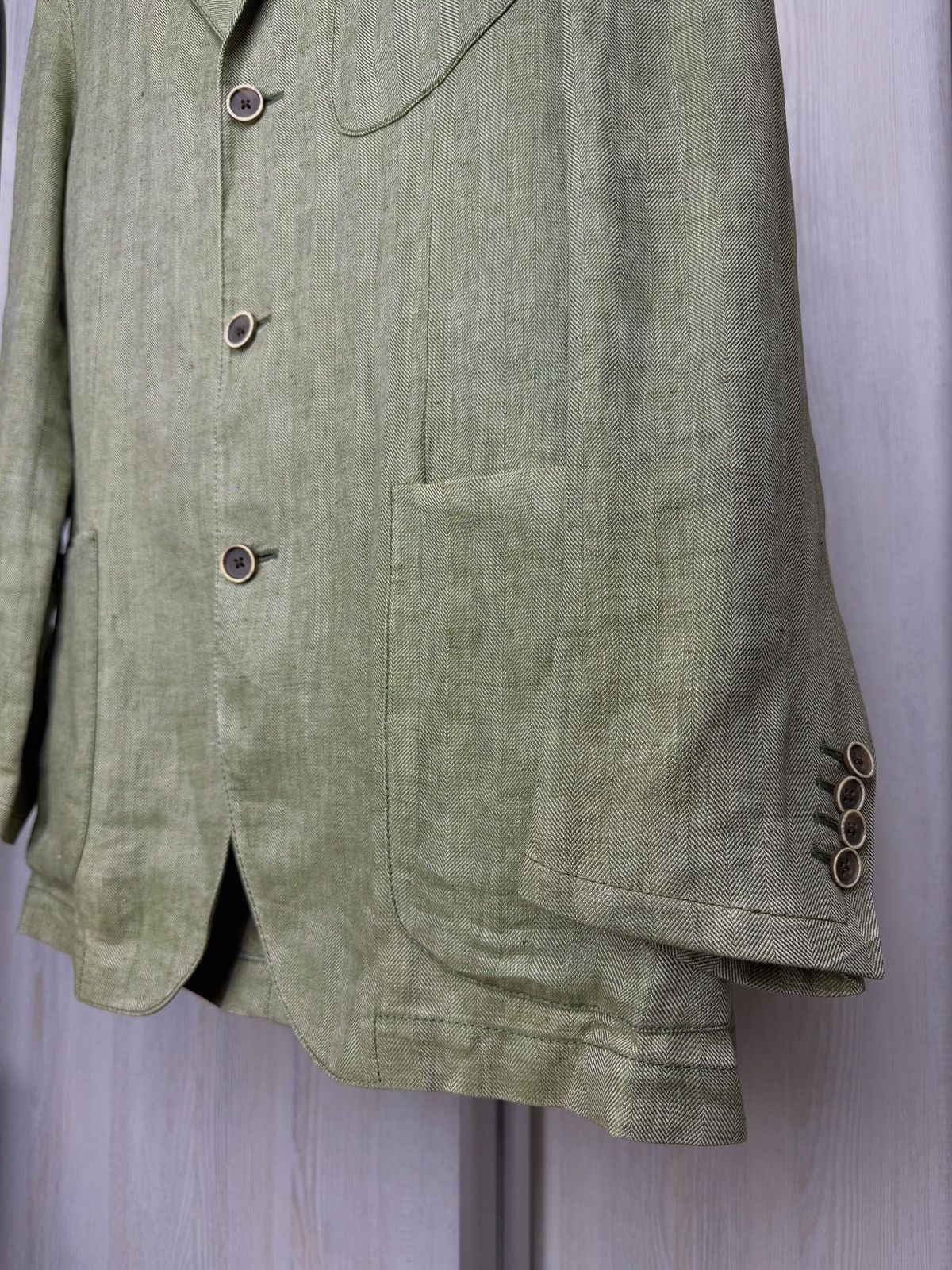 Lardini Lardini Pure Linen Multicolor Striped lining 3 button blazer Size 38R - 7 Thumbnail