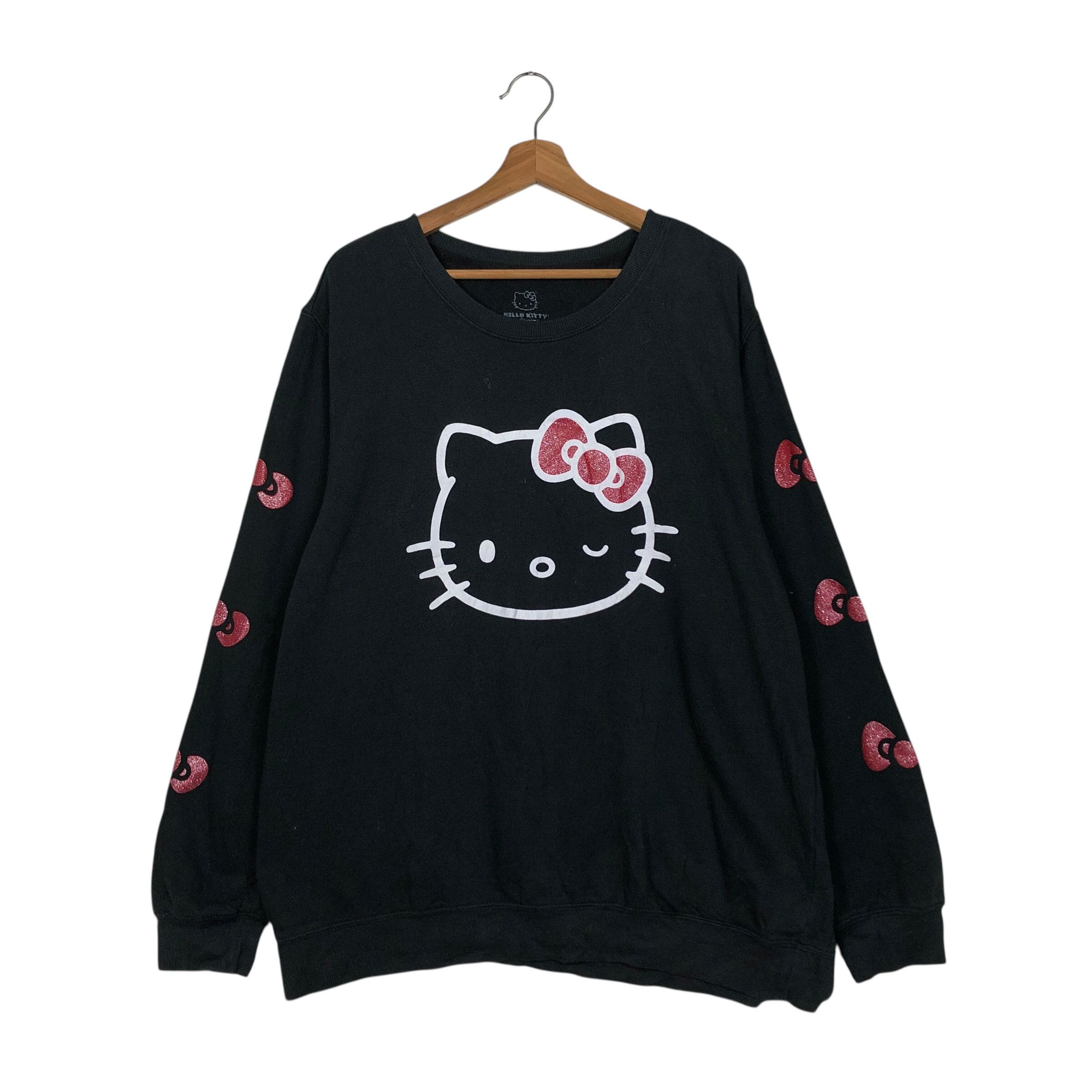 Japanese Brand 📌Vintage Sweatshirt Hello Kitty Big Logo Design Size US XL / EU 56 / 4 - 2 Thumbnail