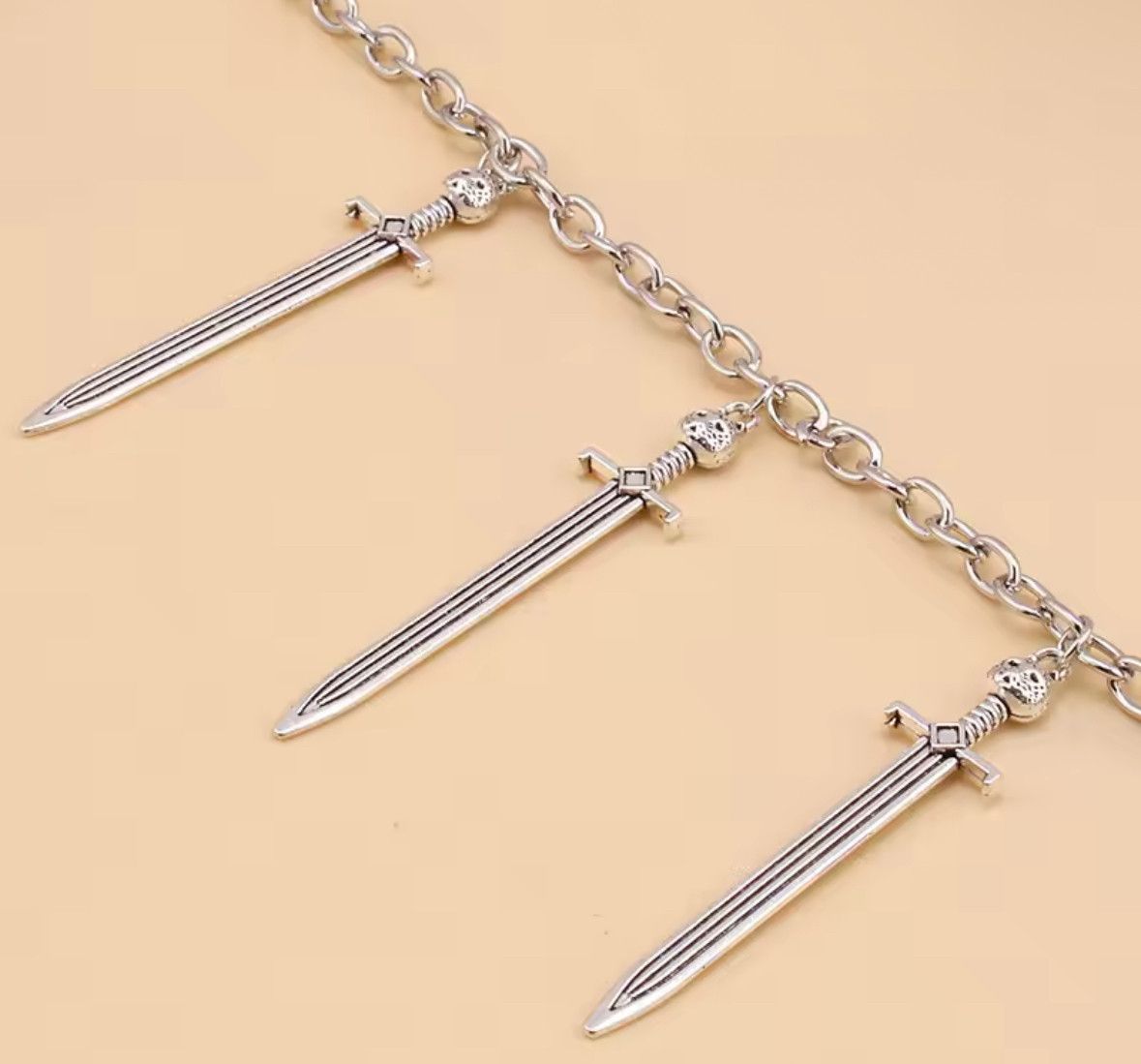 Other Punk Metal Pants Chain Wallet Belt Chain Long Sword Pendant Size ONE SIZE - 4 Thumbnail