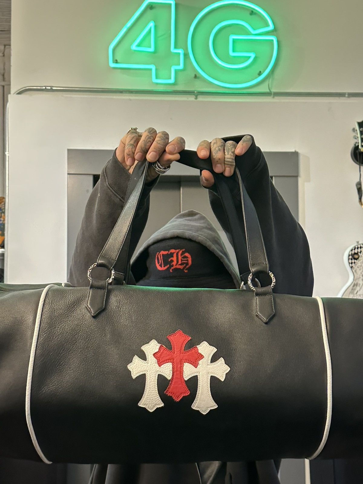 Chrome Hearts CHROME HEARTS TRIPPLE PATCH DUFFLE XXL Size ONE SIZE - 4 Thumbnail