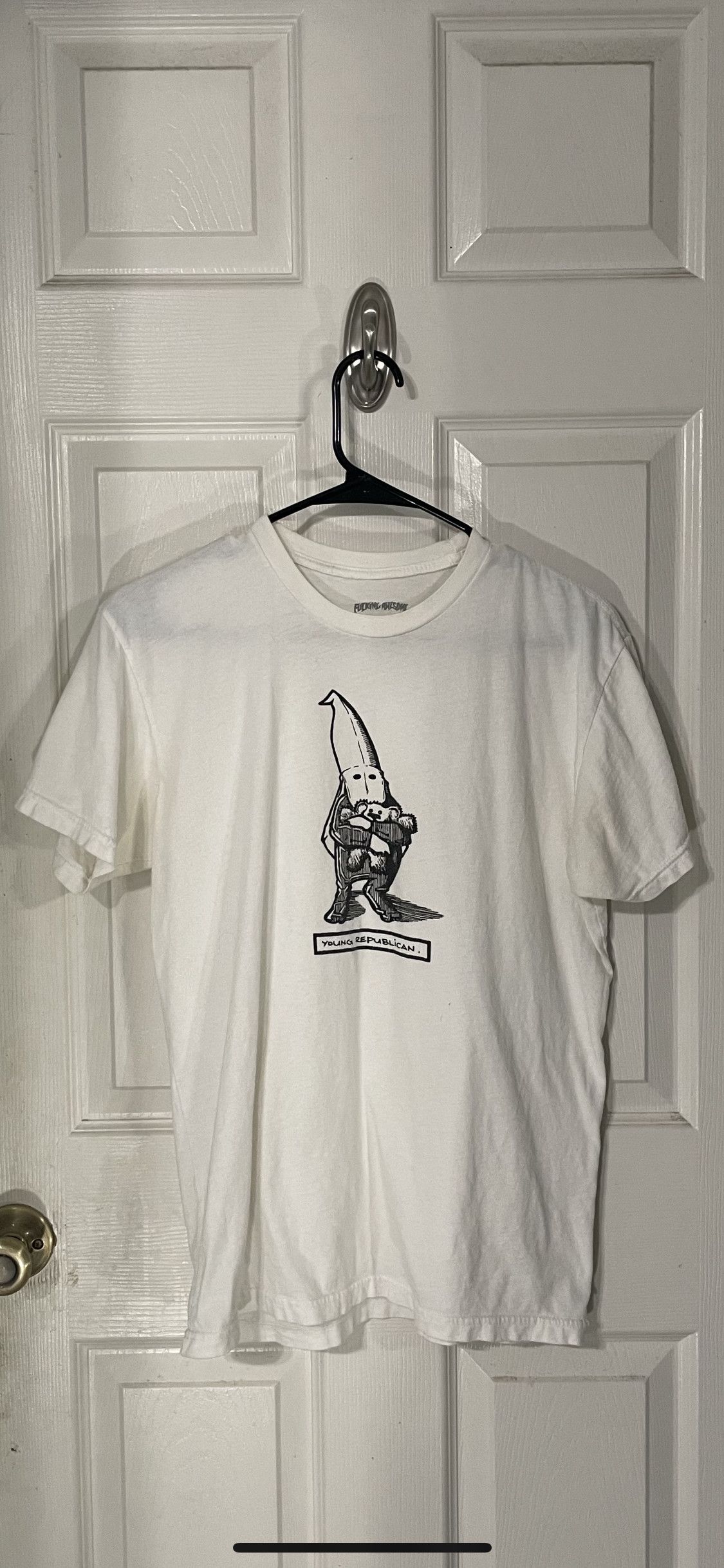 image of Fucking Awesome T-Shirt "young Republican" in White, Men's (Size Medium)