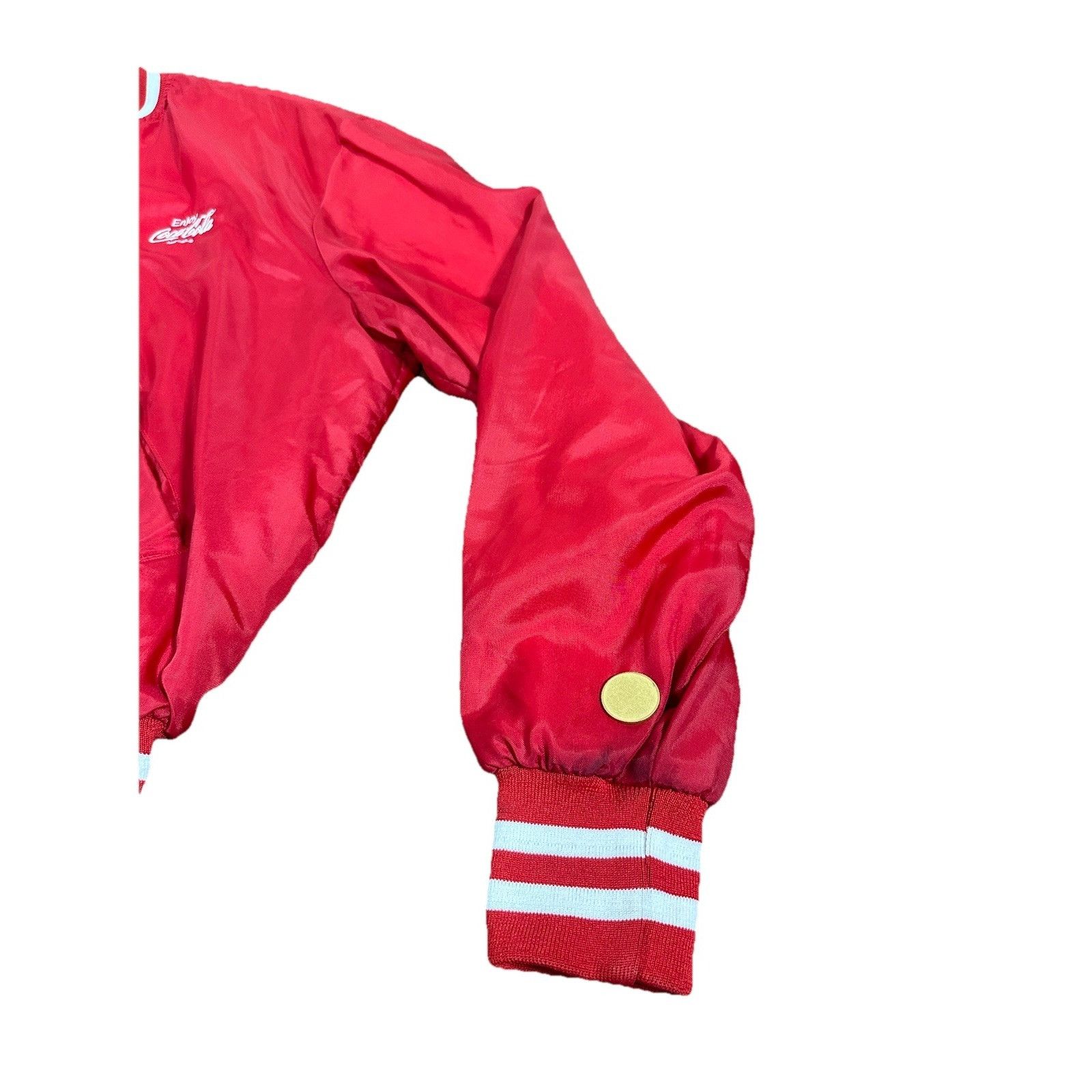 Coca Cola Vintage Coca Cola Nylon Satin Varsity Style Bomber Jacket Co Size US XL / EU 56 / 4 - 4 Thumbnail
