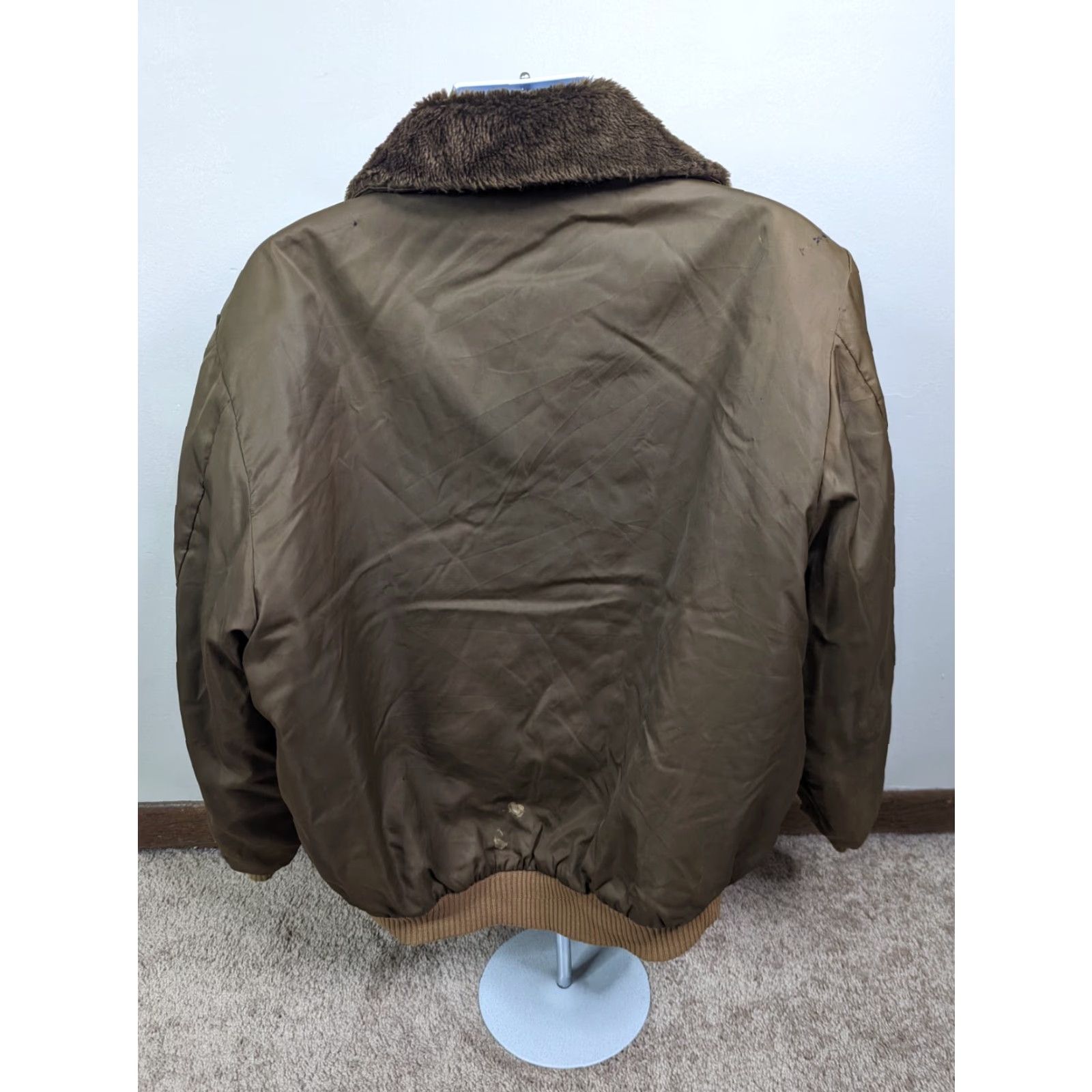Blair VINTAGE Blair Jacket Bomber USA Men XL Brown 80s Western Velour Faux Fur Sherpa Lined Collared Snap Closure Musical? Size US XL / EU 56 / 4 - 3 Thumbnail