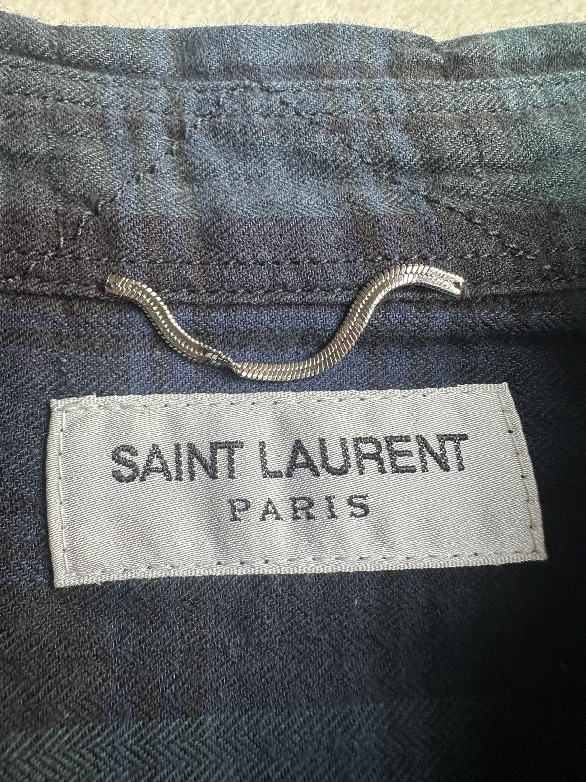 Saint Laurent Paris SS16 Saint Laurent surf sound bleached flannel 2 tone Hedi Size US L / EU 52-54 / 3 - 23 Thumbnail