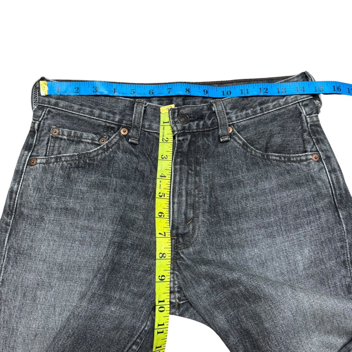 Levi's Vintage Levis 517 Faded Black Denim Flare Jeans Hedi Slimane Size US 29 - 16 Thumbnail