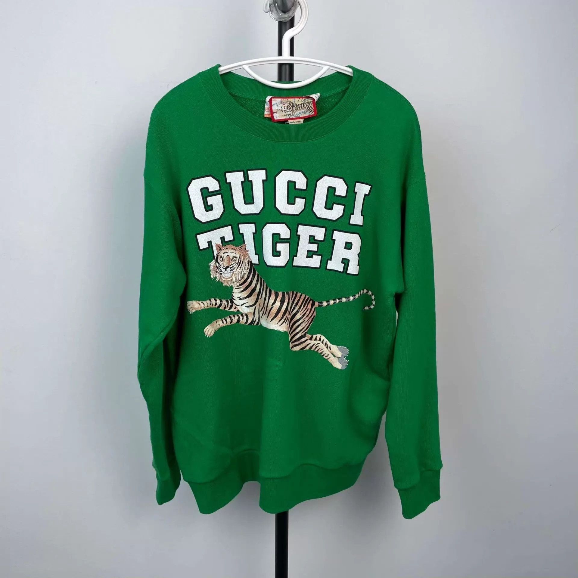 Gucci Gucci Tiger Logo Green S 95New Sweatshirt Size US S / EU 44-46 / 1 - 1 Thumbnail