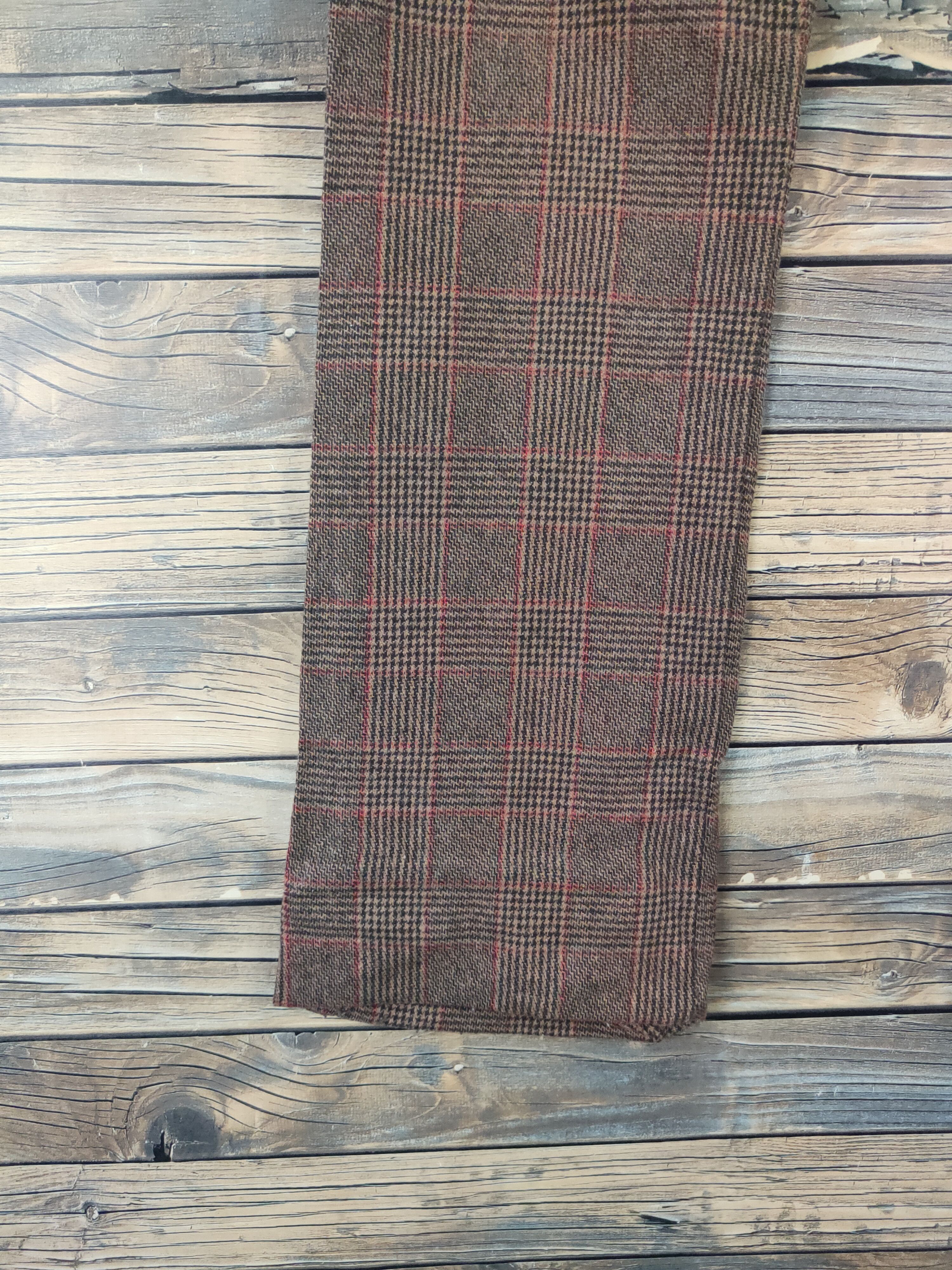Calvin Klein DL Calvin Klein Brown checkered Wool Casual Pants #701 Size US 27 - 9 Thumbnail