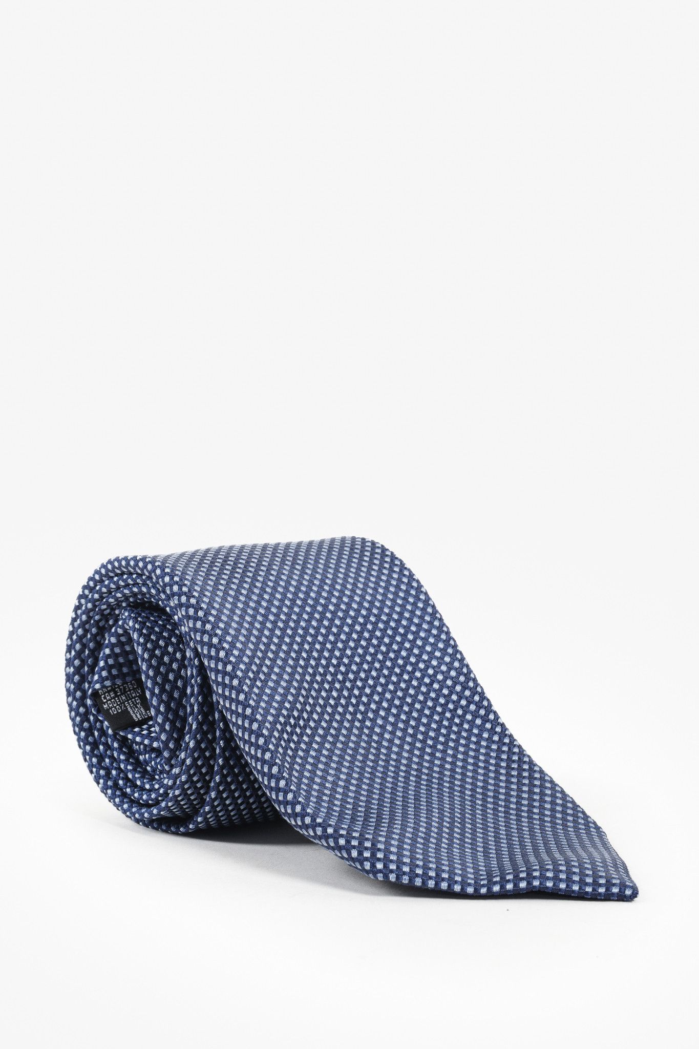 Giorgio Armani Giorgio Armani Blue Two-Tone Jacquard Micro-Pattern Silk Tie Size ONE SIZE - 1 Thumbnail