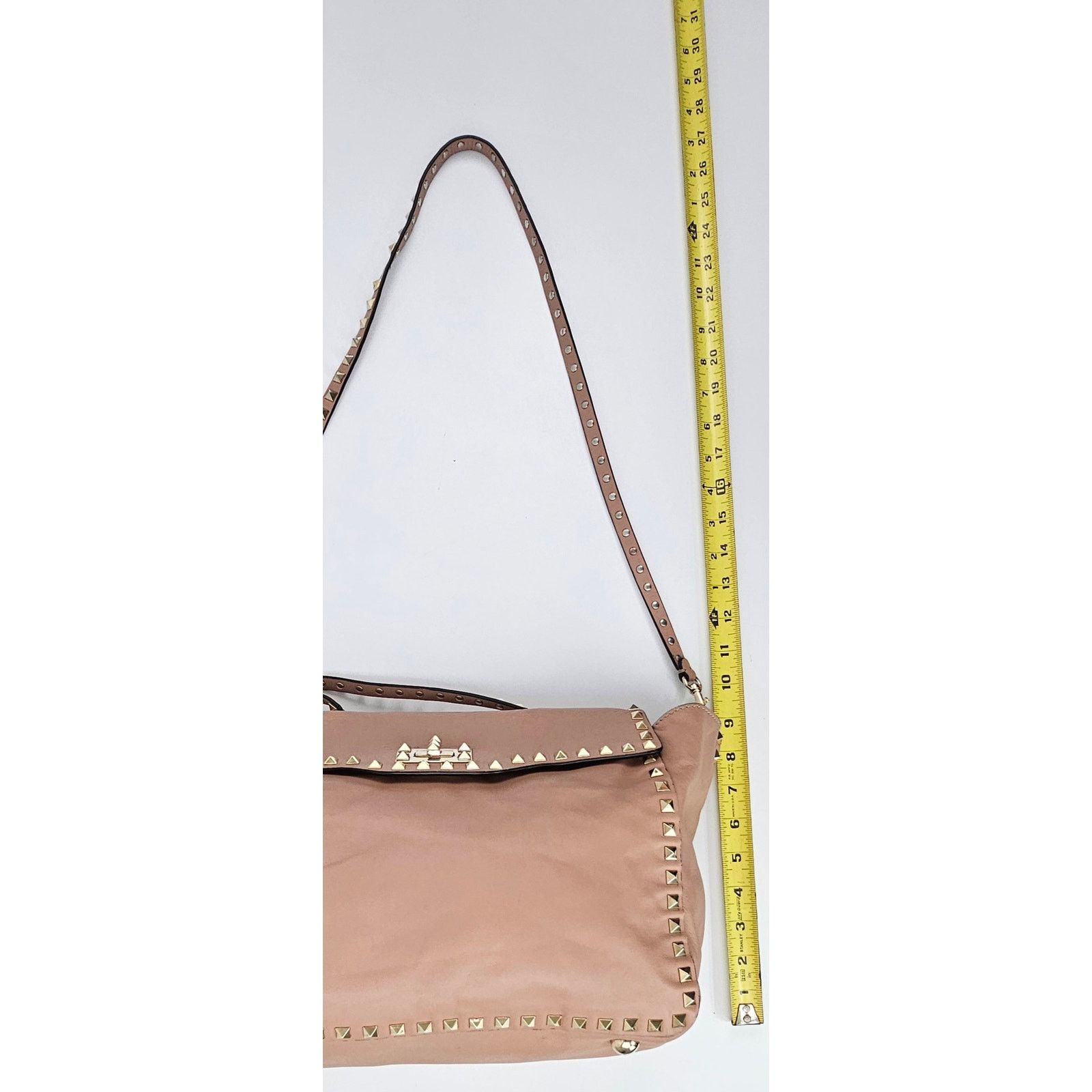 Valentino Valentino Taupe Leather Rockstud Crossbody Bag Size ONE SIZE - 15 Thumbnail