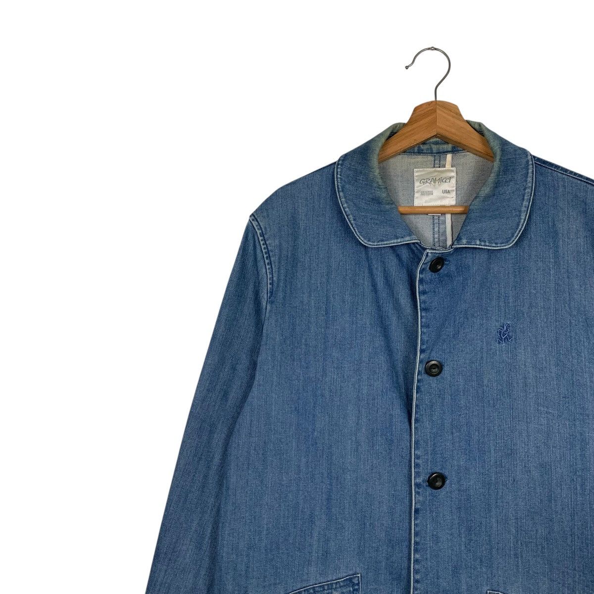 Gramicci GRAMICCI Embroidery Small Logo Work Denim Jacket #2145-C95 Size US XL / EU 56 / 4 - 6 Thumbnail