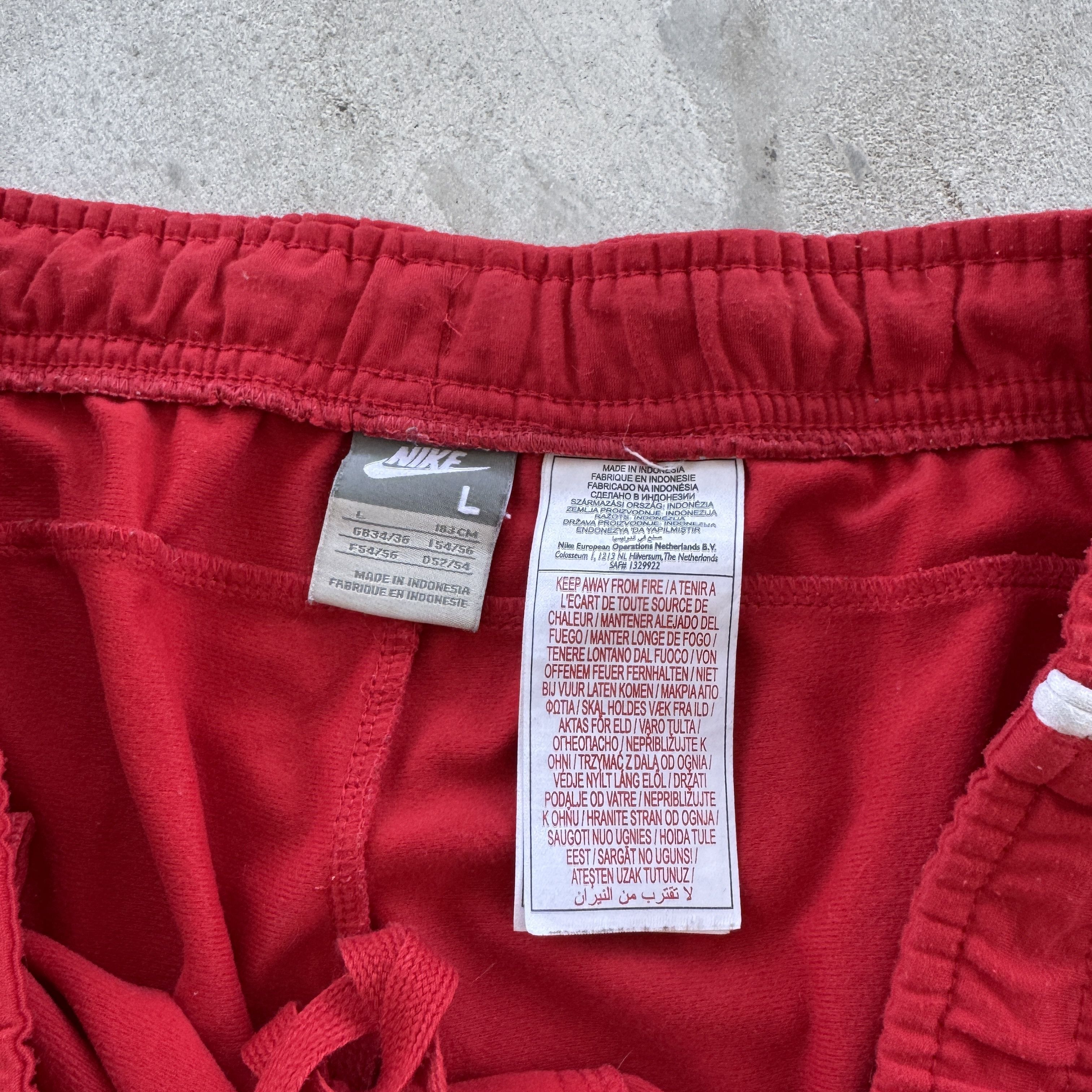 Nike Nike Red Wide Leg Track Pants White Side Stripe Mens Large Size US 32 / EU 48 - 5 Thumbnail