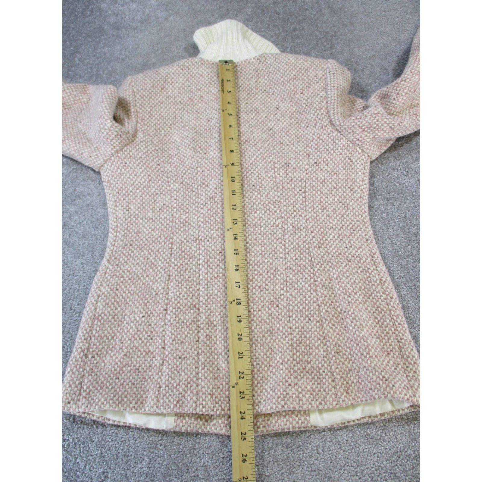 Marina Rinaldi Marina Rinaldi Sweater Womens Knit Wool Collared Full Zip Pink USA 4 Regular Size 4 Wool Knit United States Pattern Solid Size S / US 4 / IT 40 - 7 Thumbnail