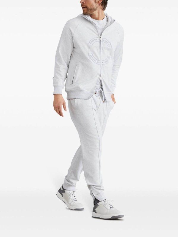 Brunello Cucinelli o1y0526 Hoodie in Light Gray Size US M / EU 48-50 / 2 - 4 Thumbnail