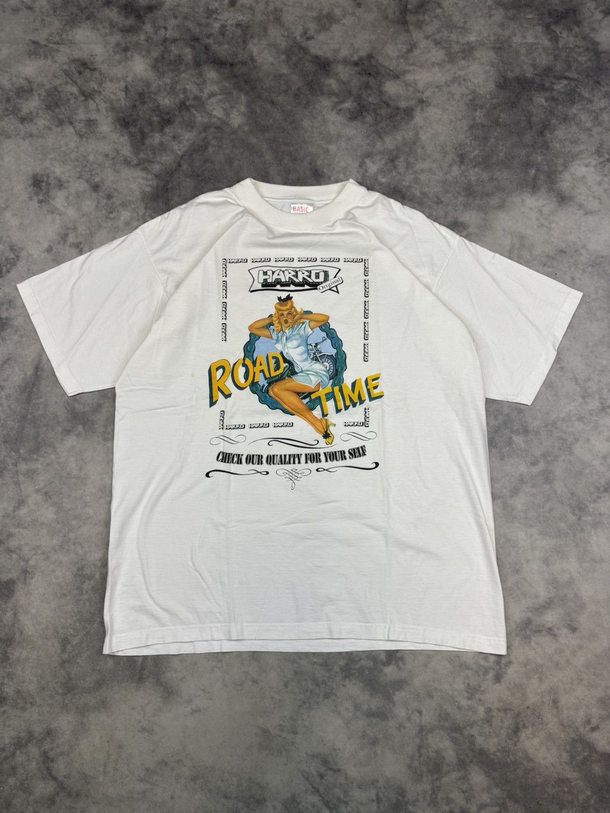 Vintage Vintage American USA T shirt 90s y2k graphic humor harro Size US XL / EU 56 / 4 - 1 Thumbnail