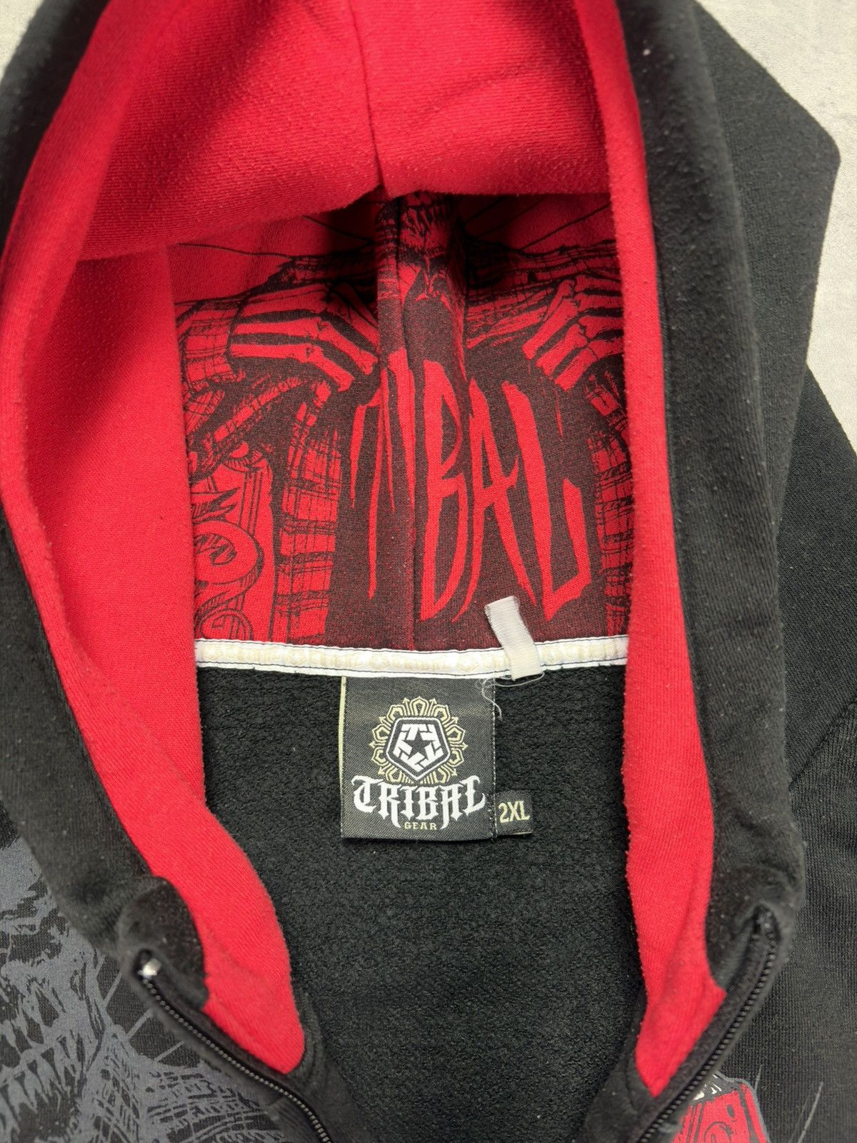 Tribal Streetwear Tribal Gear Printed Skull Baggy Zip Hoodie XXL Affliction Size US XXL / EU 58 / 5 - 9 Thumbnail