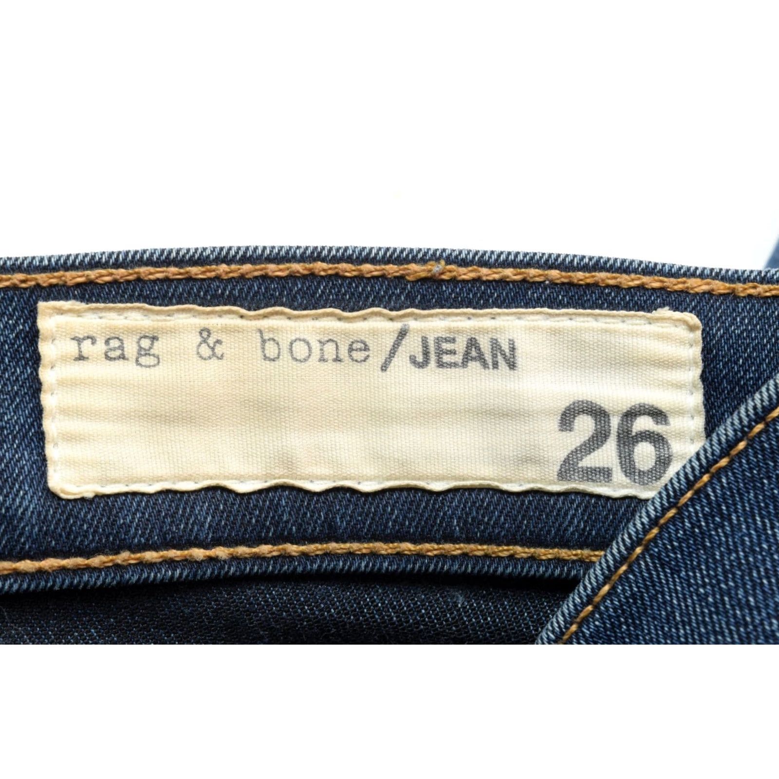 Rag & Bone rag & bone Cate Skinny Jeans Bedford Blue Mid-Rise Cotton Stretch Women 26 Jeans Slim Knitable RIP Repair Size 26" / US 2 / IT 38 - 5 Thumbnail