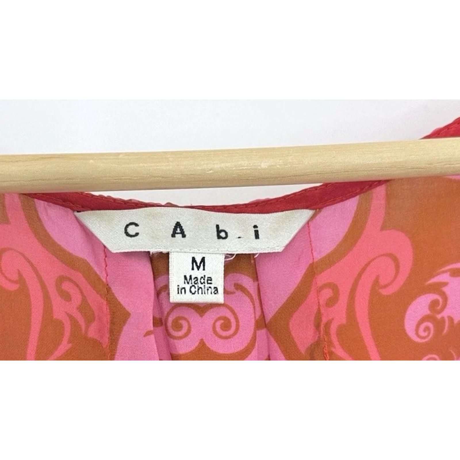 Vintage CAbi Top Womens M Red True Love Tank Sleeveless Floral Silk Pleated Preppy Size M / US 6-8 / IT 42-44 - 6 Thumbnail