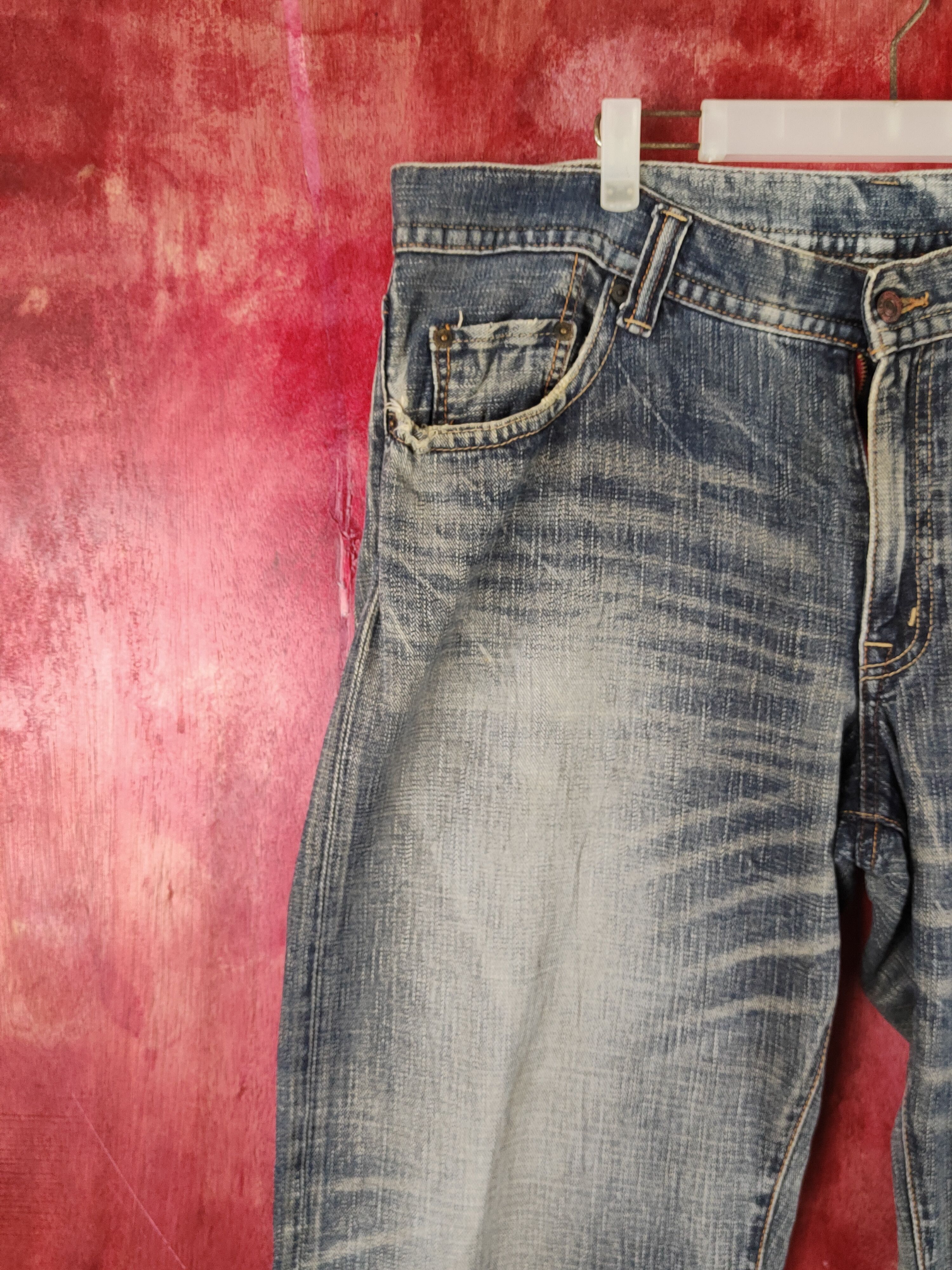 Japanese Brand GLHeart Dark Blue Faded Distressed Ripped Jeans #S2248 Size US 40 / EU 56 - 3 Thumbnail