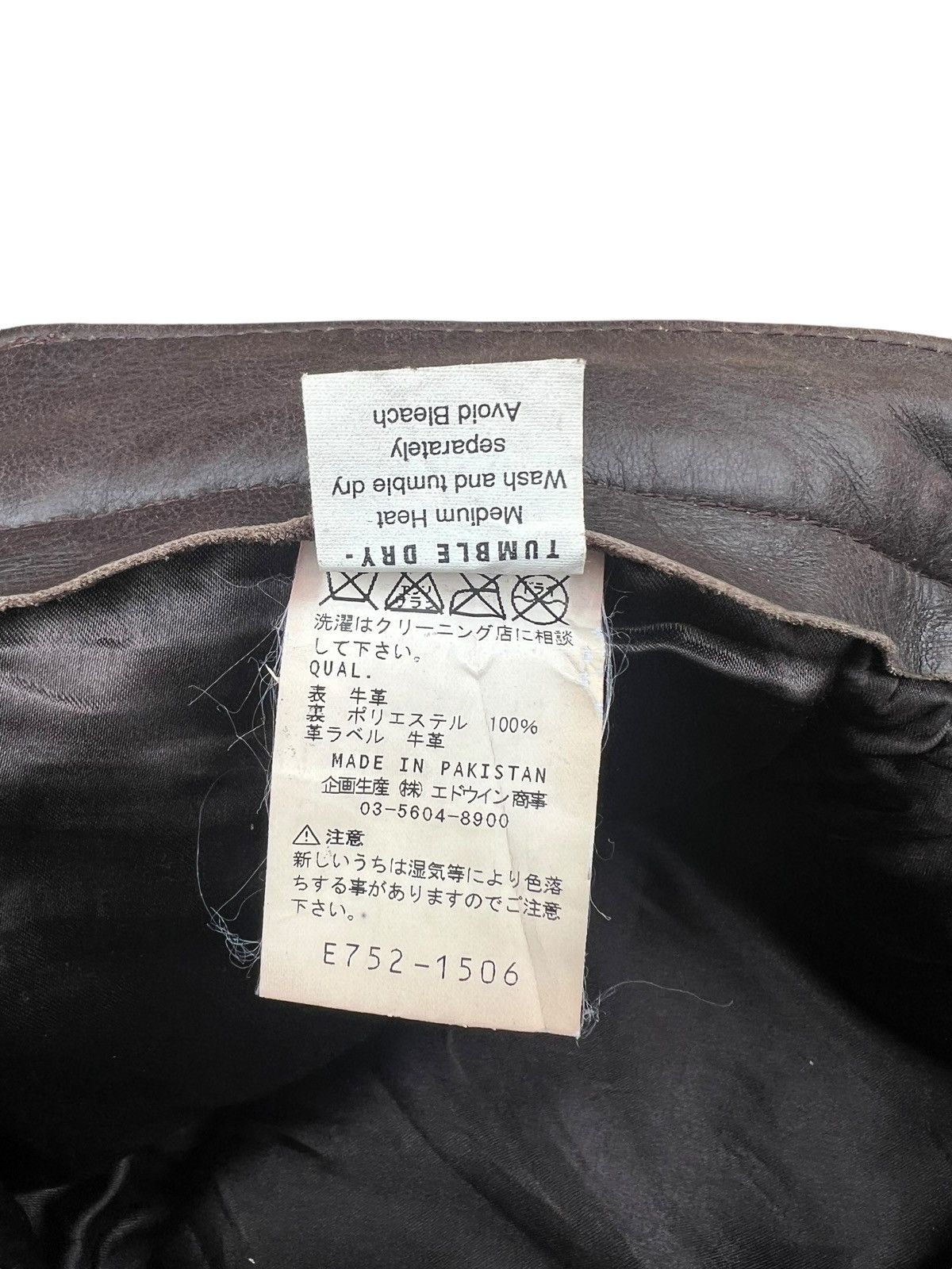 Genuine Leather Vintage Union Made Lee Riders Patina Cowhide Leather Jeans Size US 30 / EU 46 - 21 Thumbnail