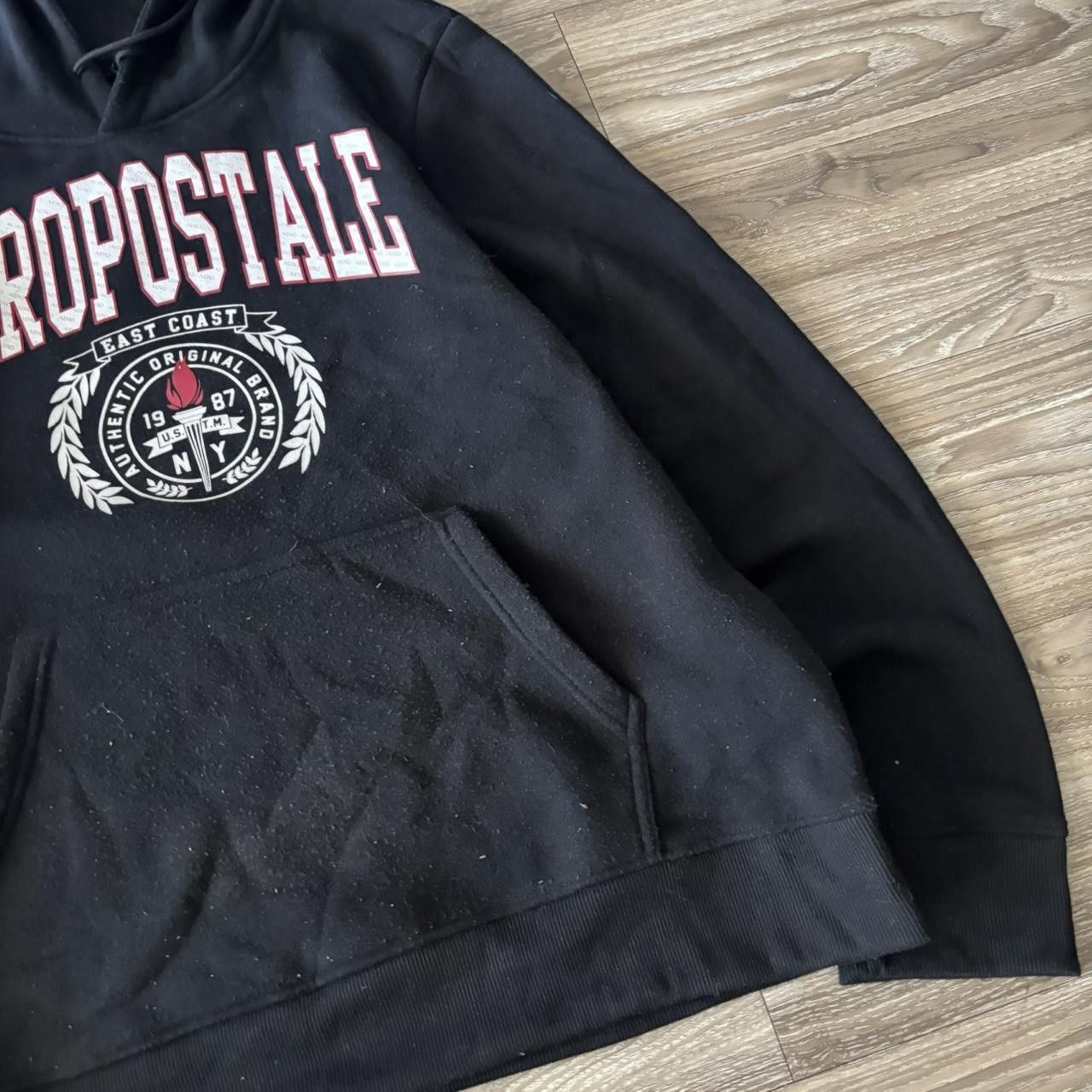 Aeropostale Crazy Vintage Y2K/2000s Black Aeropostale Streetwear Skater Hoodie! Size 2XL Size US XXL / EU 58 / 5 - 4 Thumbnail