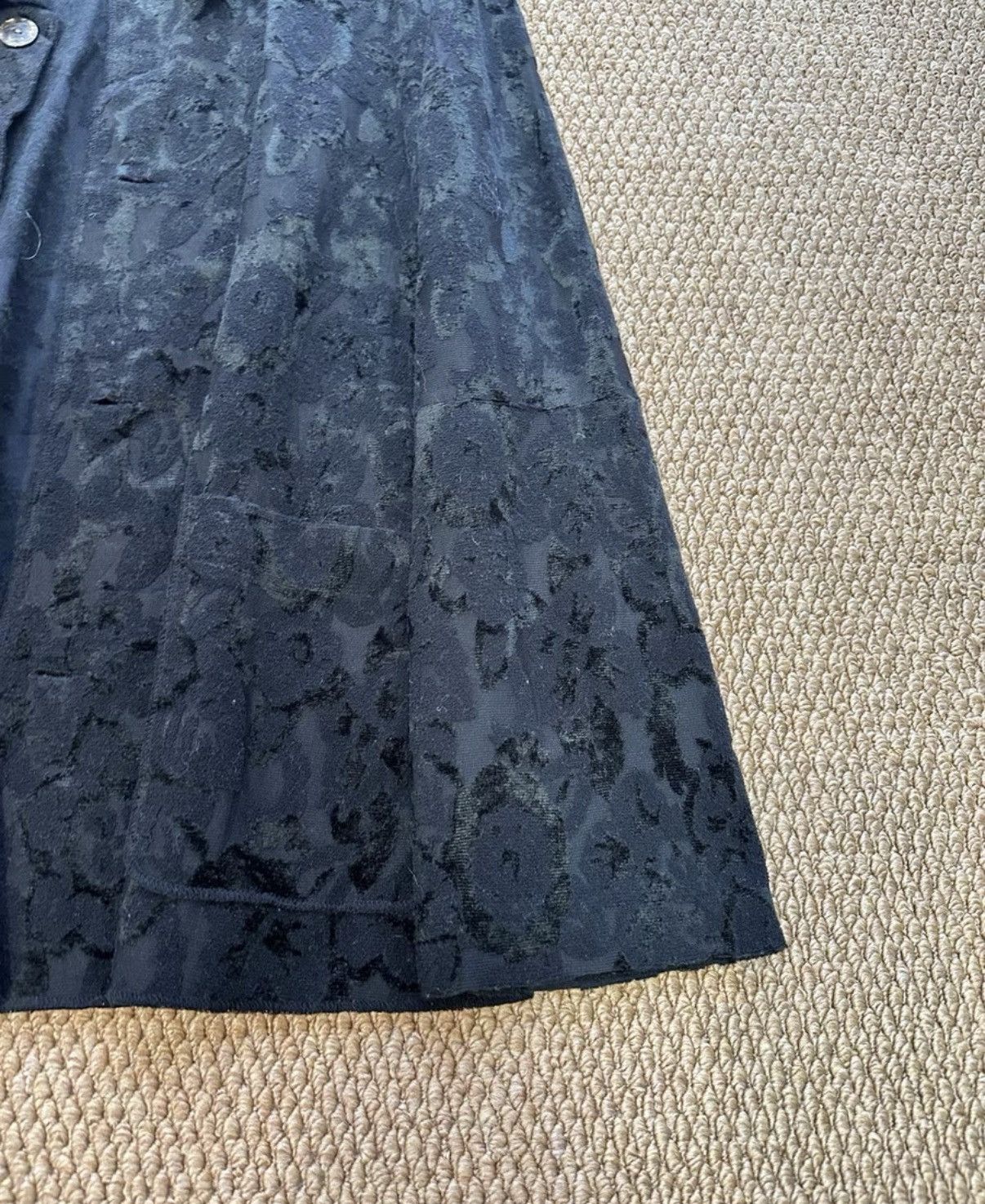 Comme des Garcons COMME des GARÇONS Black Velvet Jacquard Jacket K23 Size S / US 4 / IT 40 - 2 Thumbnail